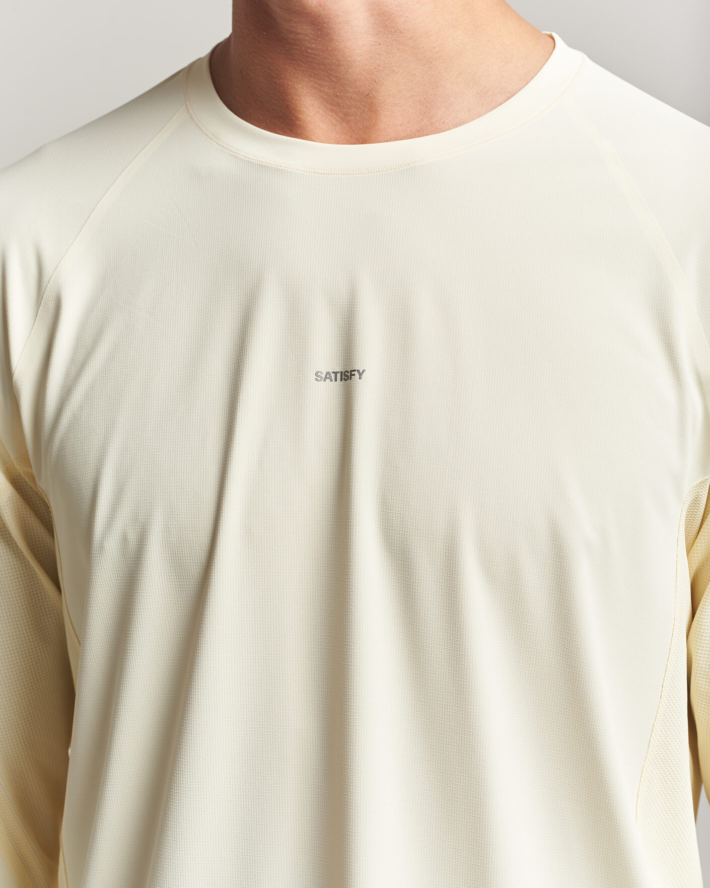 Hombres | Camisetas | Satisfy | AuraLite UV Long Sleeve T-Shirt Transparent Yellow