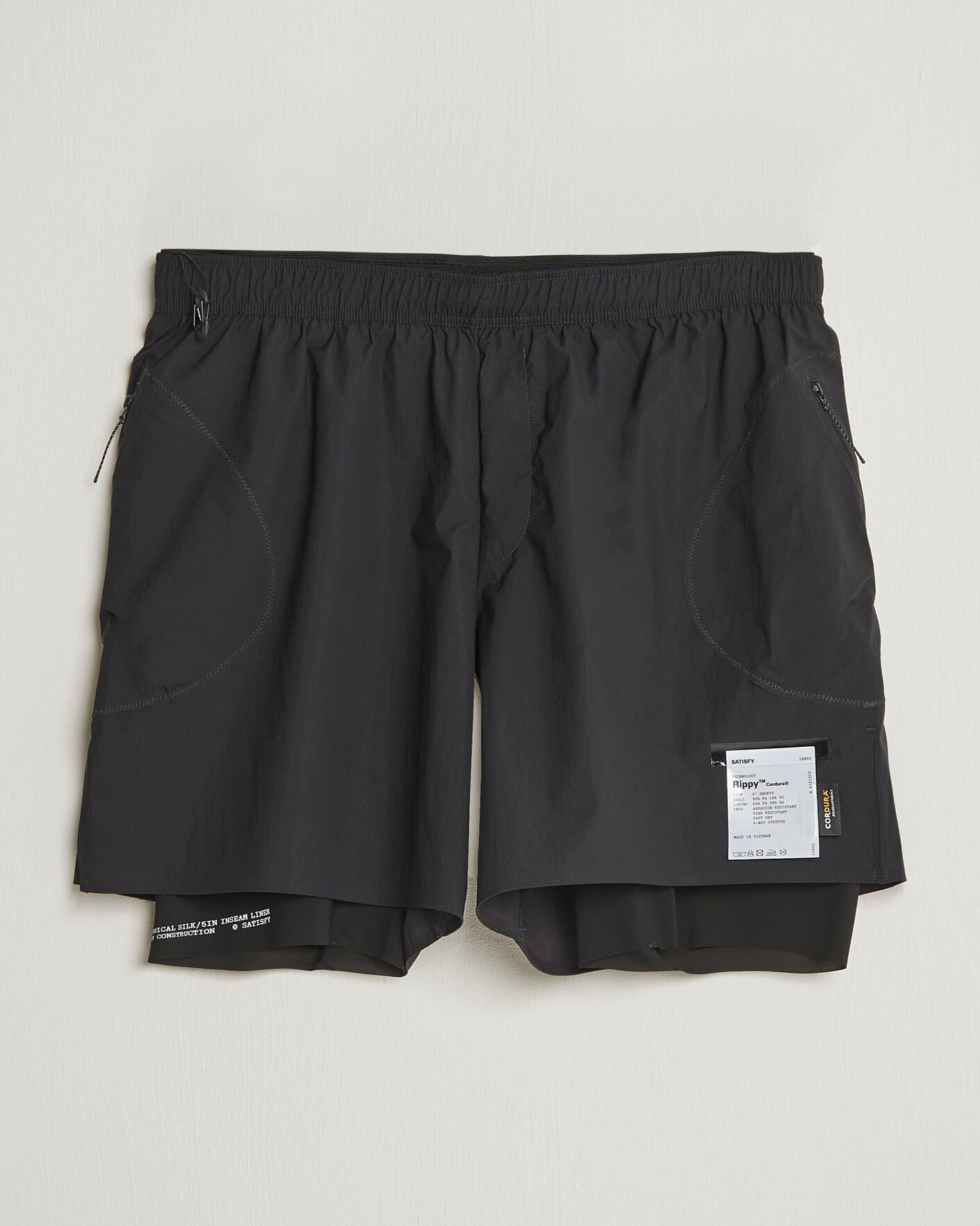 Hombres | Pantalones cortos | Satisfy | Rippy Cordura 5 Inch Shorts Black