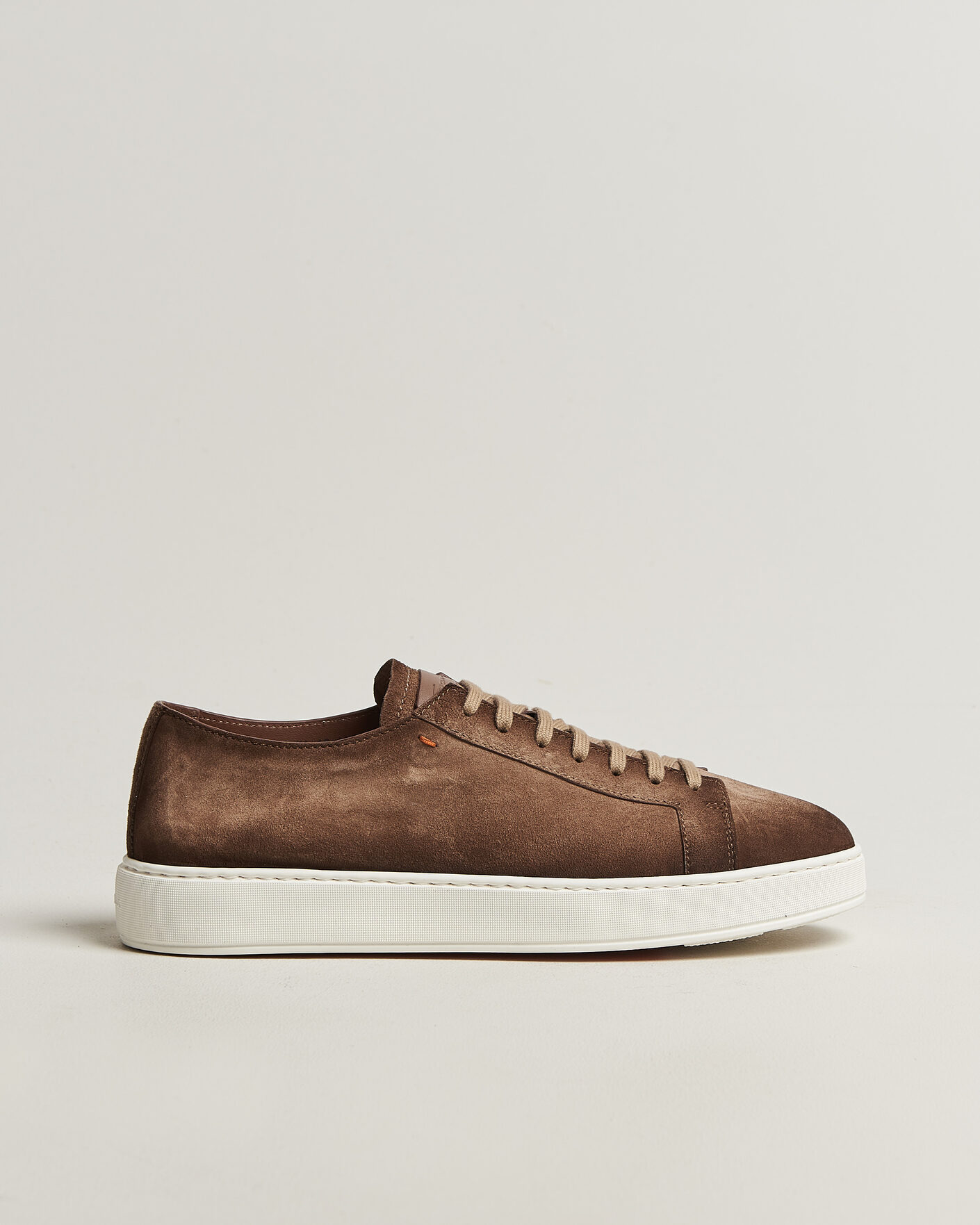 Hombres | Zapatillas | Santoni | Cleanic Silk Suede Sneakers Dark Brown