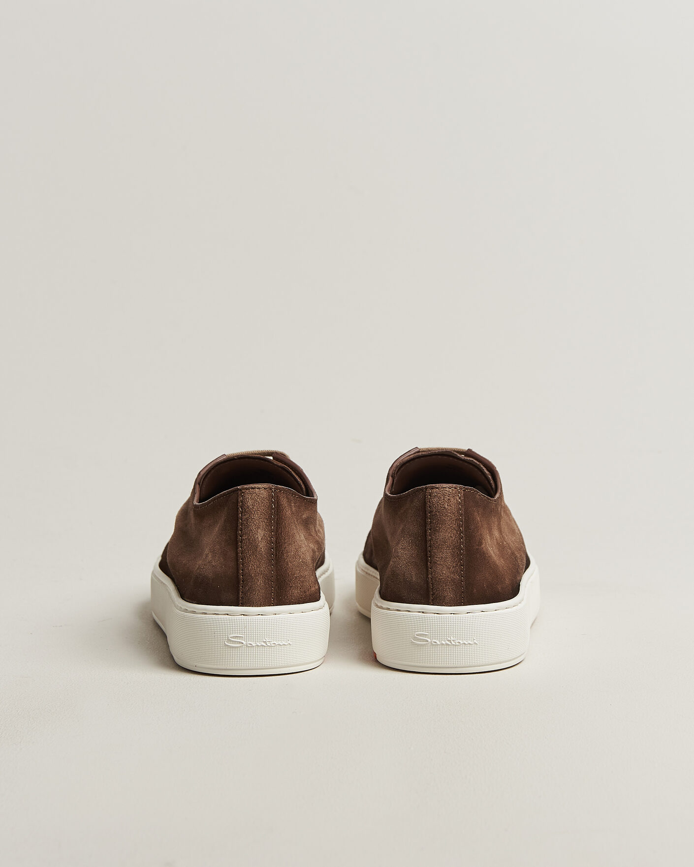 Hombres | Zapatillas | Santoni | Cleanic Silk Suede Sneakers Dark Brown