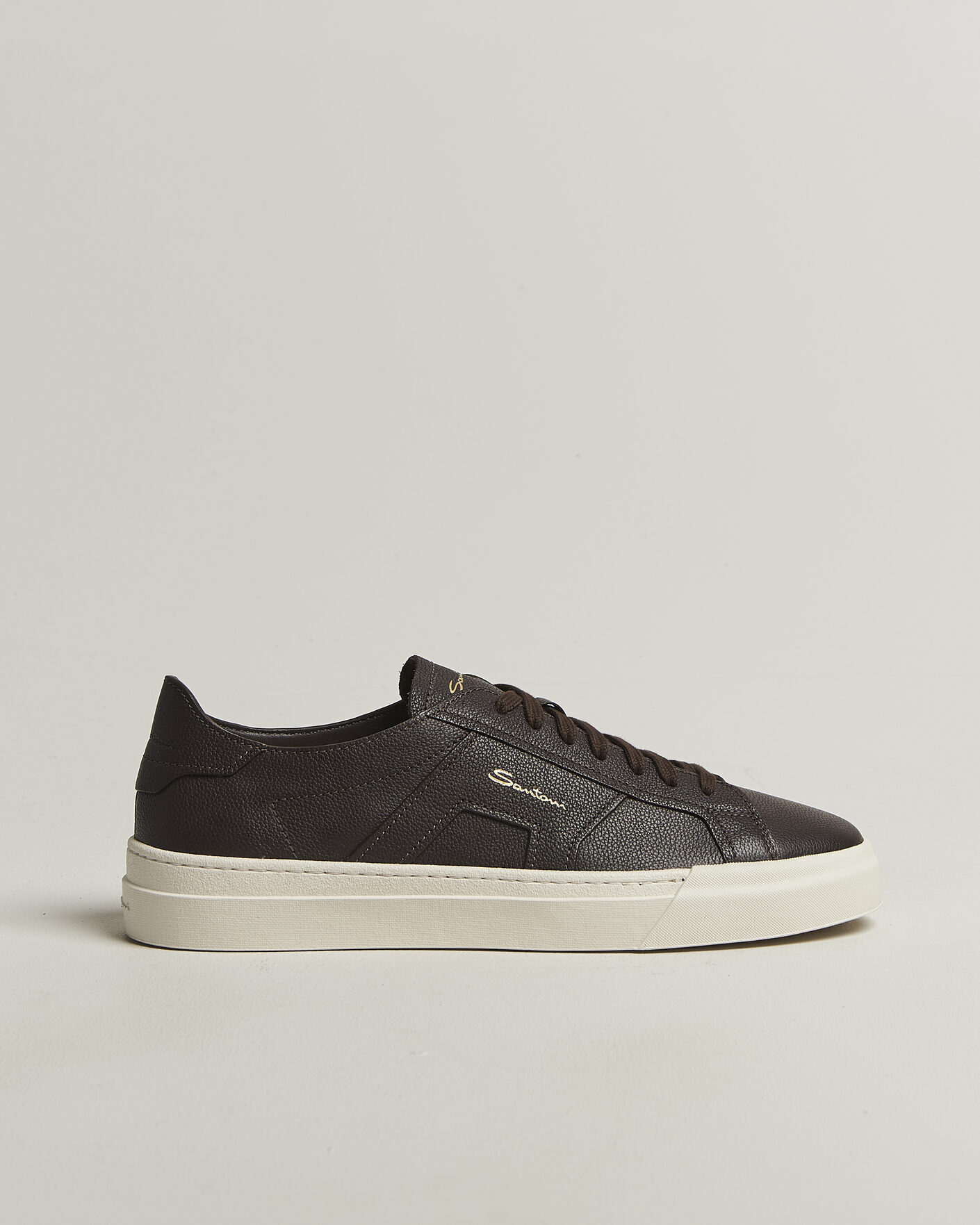 Hombres | Zapatillas | Santoni | Double Buckle Sneakers Dark Brown Calf