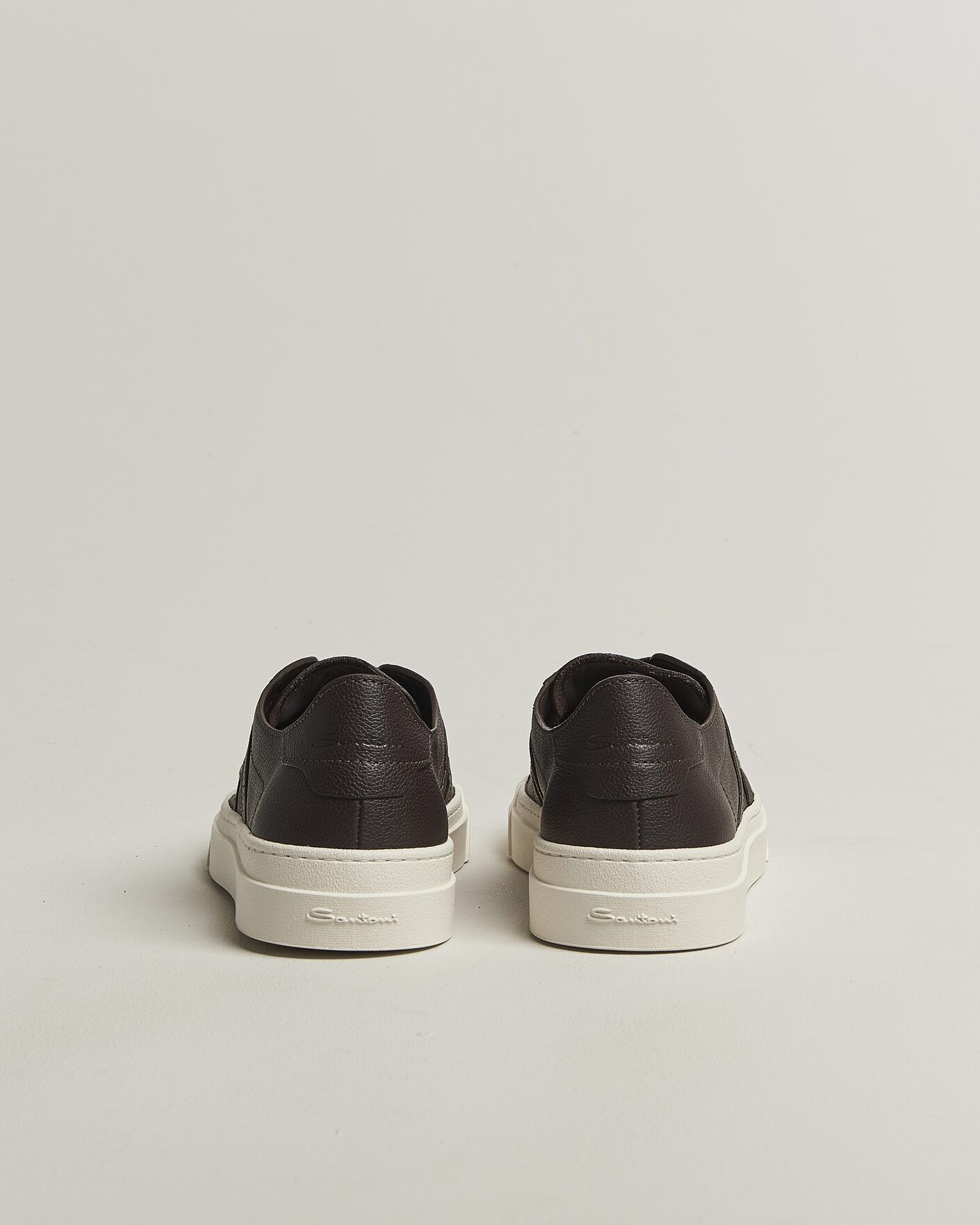 Hombres | Zapatillas | Santoni | Double Buckle Sneakers Dark Brown Calf
