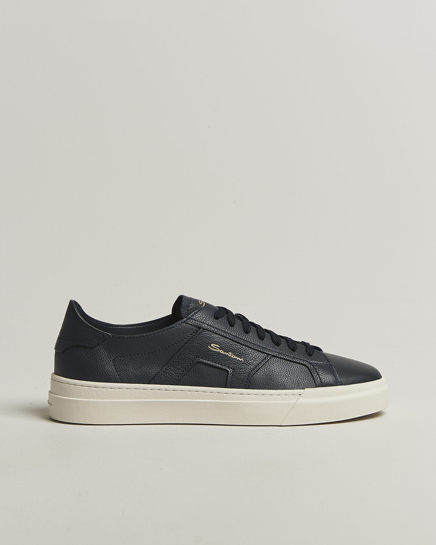 Hombres | Zapatillas | Santoni | Double Buckle Sneakers Navy Calf