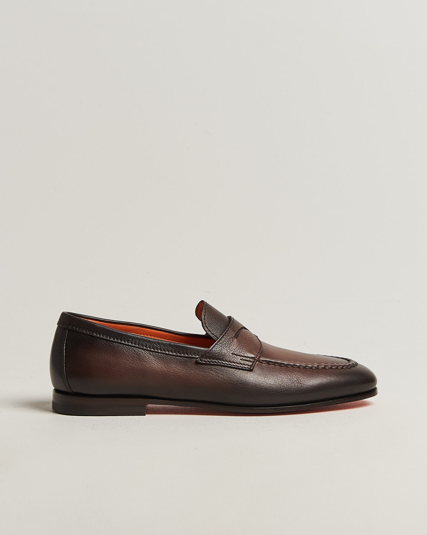 Hombres | Mocasines | Santoni | Penny Loafers Dark Brown Calf