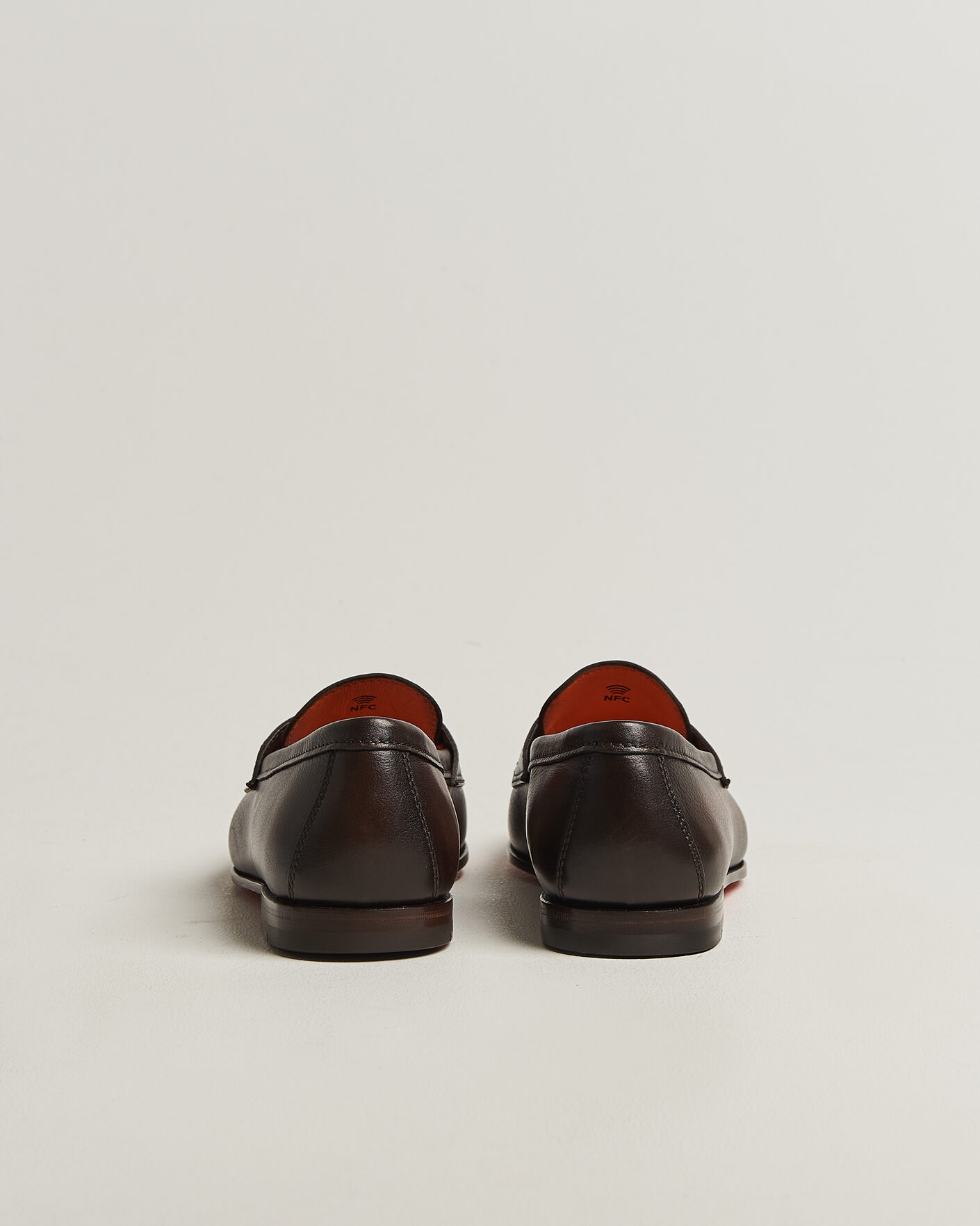 Hombres | Mocasines | Santoni | Penny Loafers Dark Brown Calf
