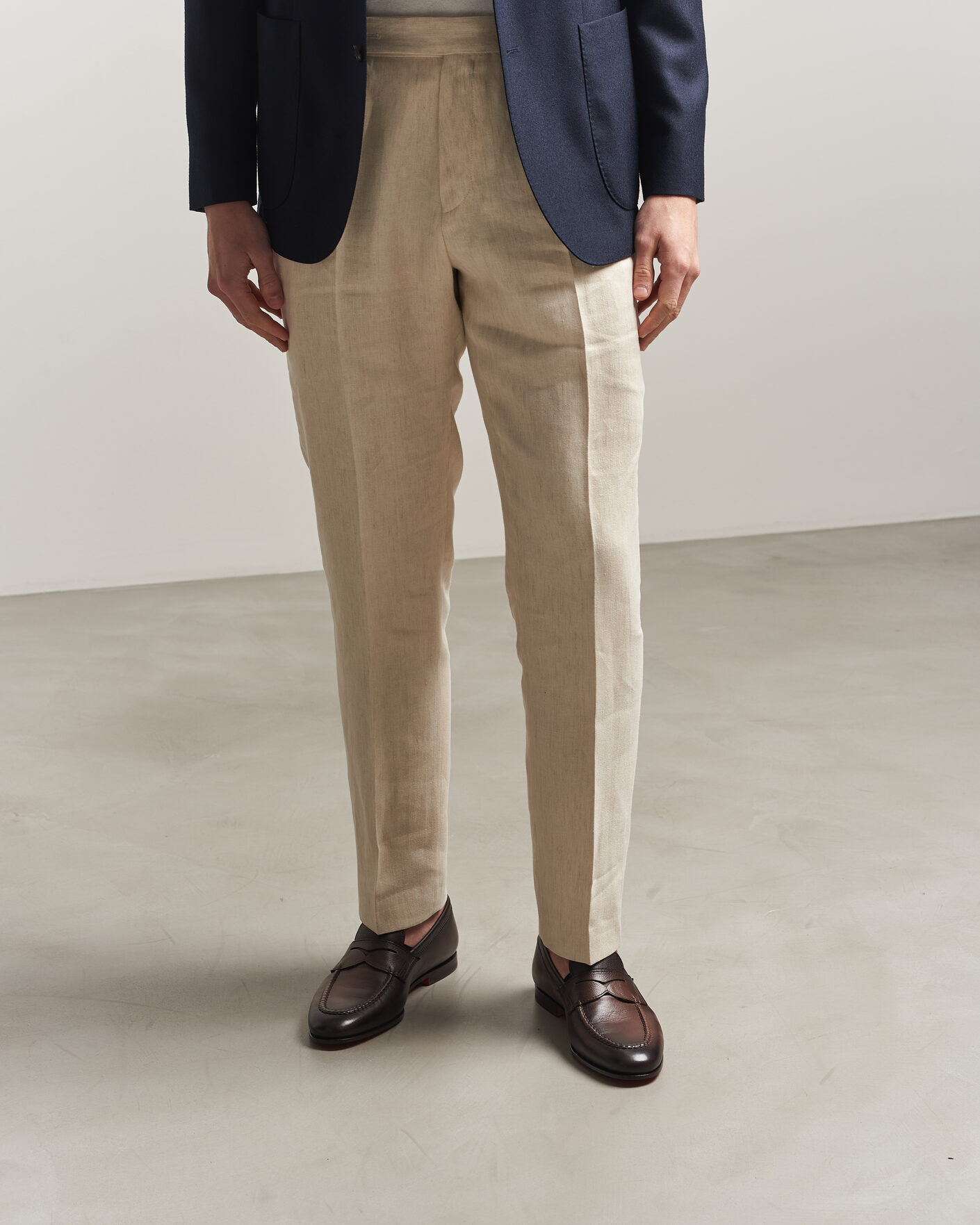 Hombres | Mocasines | Santoni | Penny Loafers Dark Brown Calf