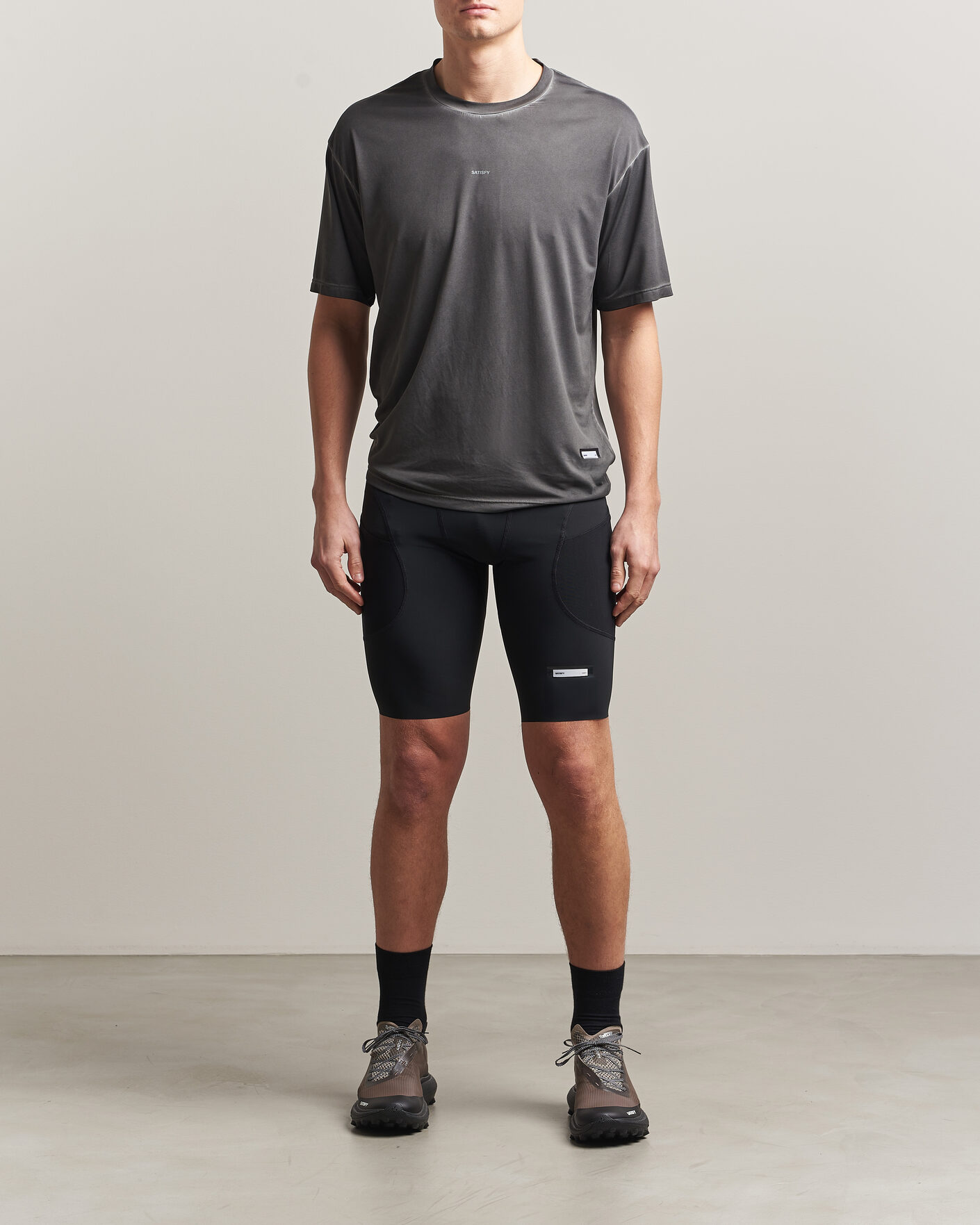 Hombres | Pantalones cortos | Satisfy | TechSilk Evo 9 Half Tight Black