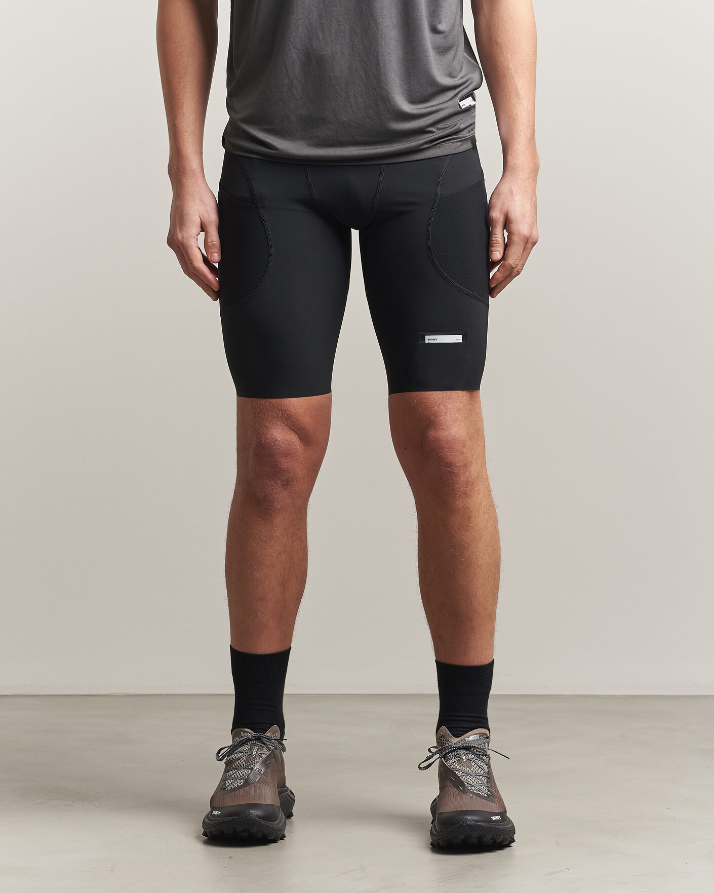 Hombres | Pantalones cortos | Satisfy | TechSilk Evo 9 Half Tight Black