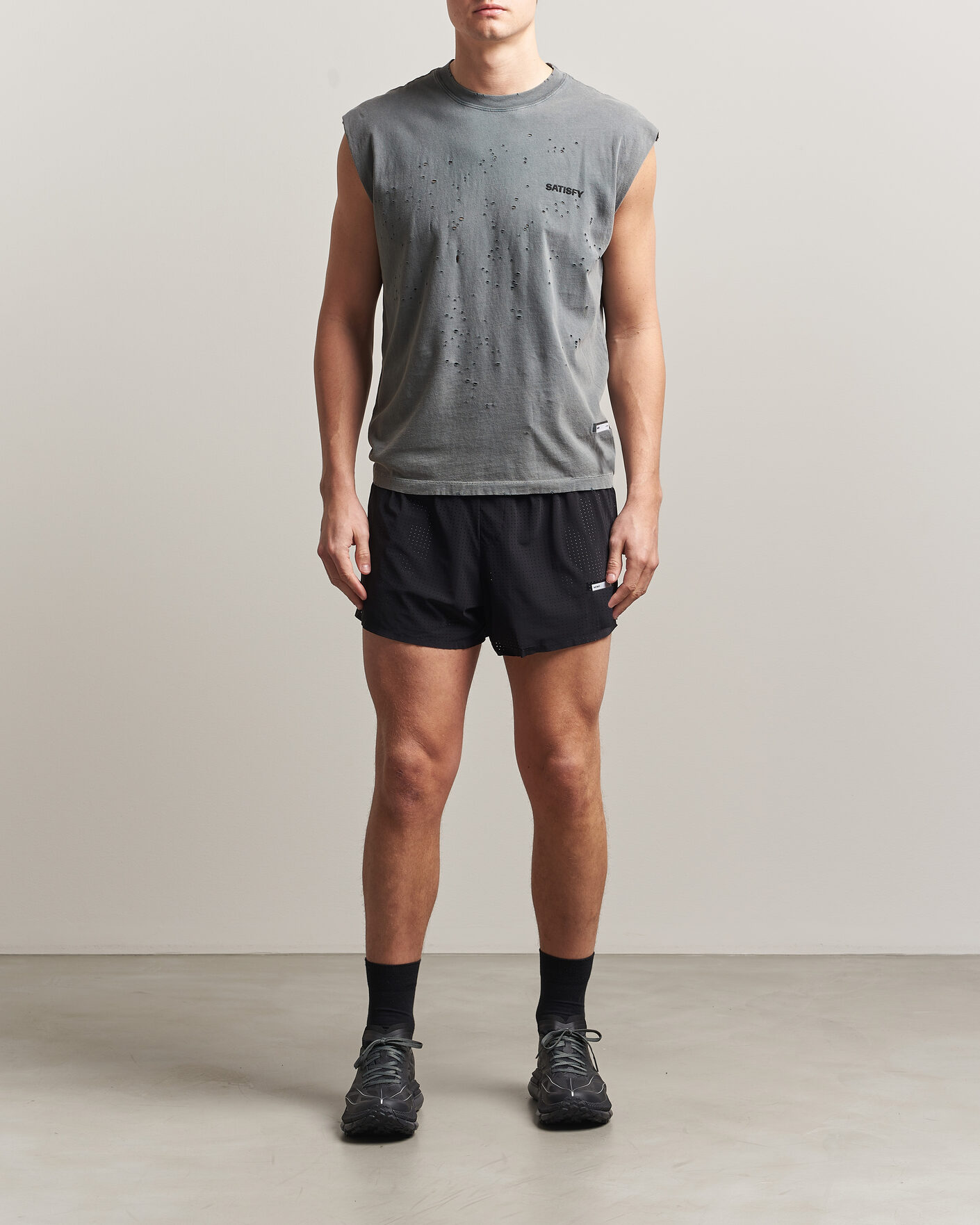 Hombres | Pantalones cortos | Satisfy | Space-O 2.5 Inch Shorts Black