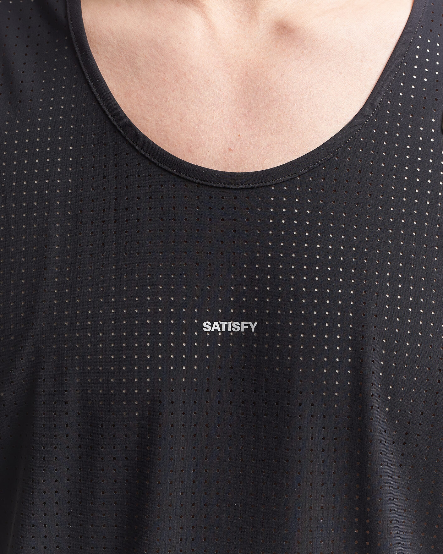 Hombres | Camisetas | Satisfy | Space-O Singlet Black