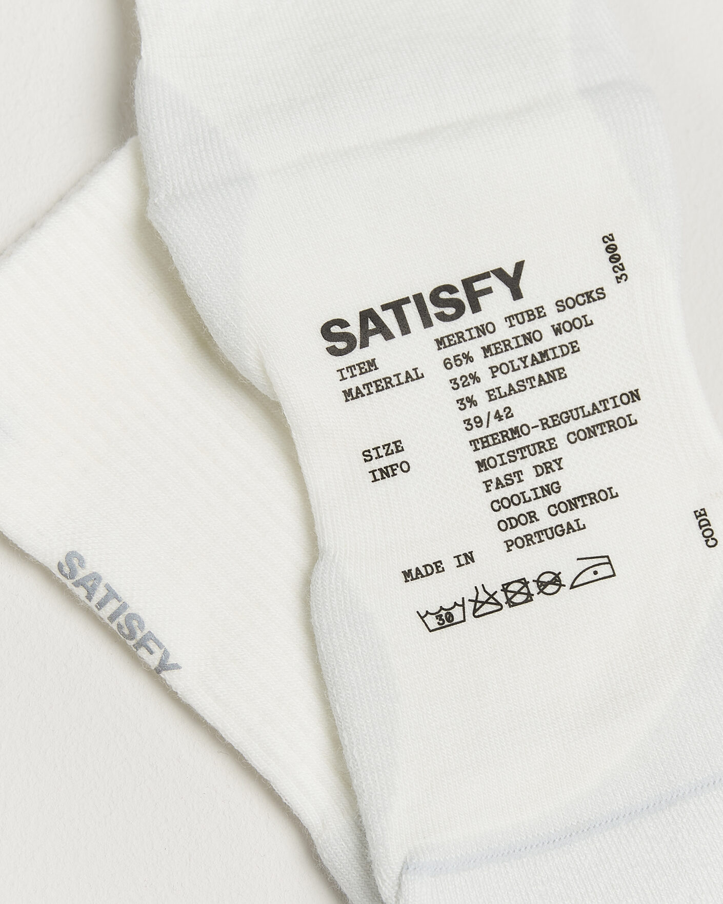 Hombres | Ropa interior y calcetines | Satisfy | Merino Tube Socks White