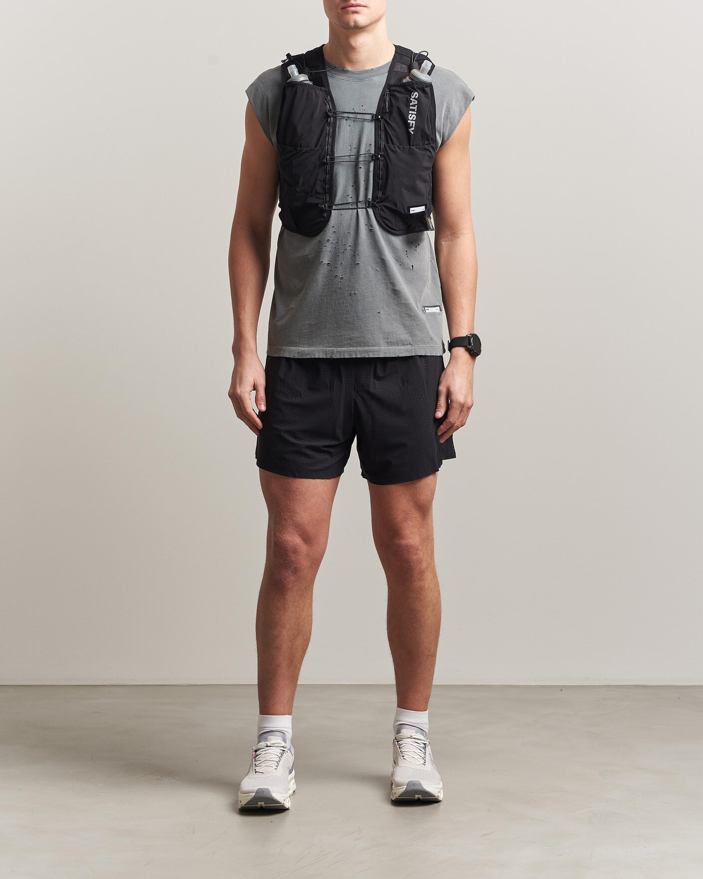 Hombres | Accesorios activos | Satisfy | Justice Cordura Hydration Vest 5L Black