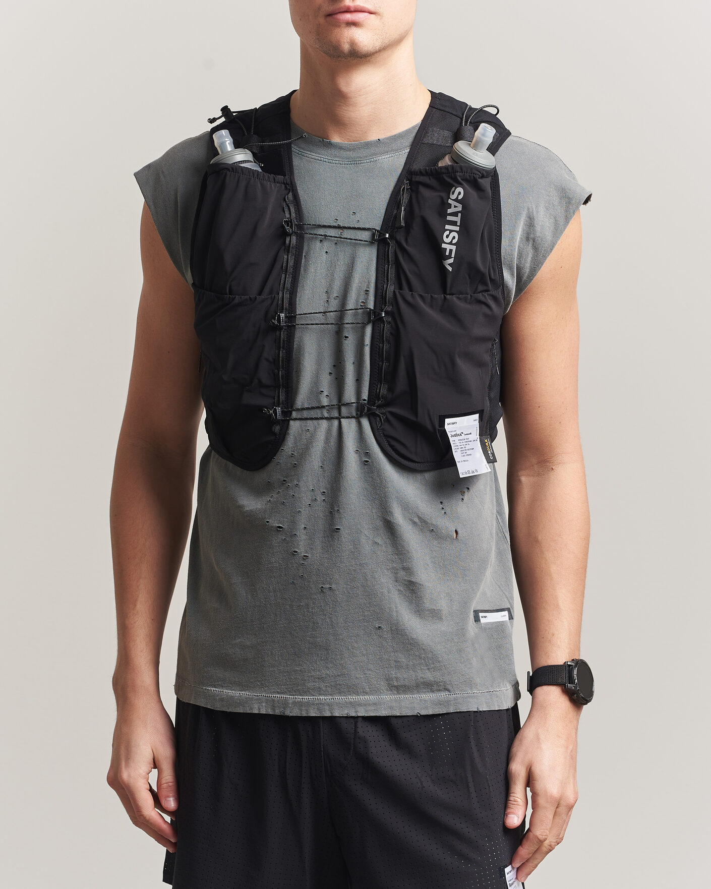 Hombres | Accesorios activos | Satisfy | Justice Cordura Hydration Vest 5L Black