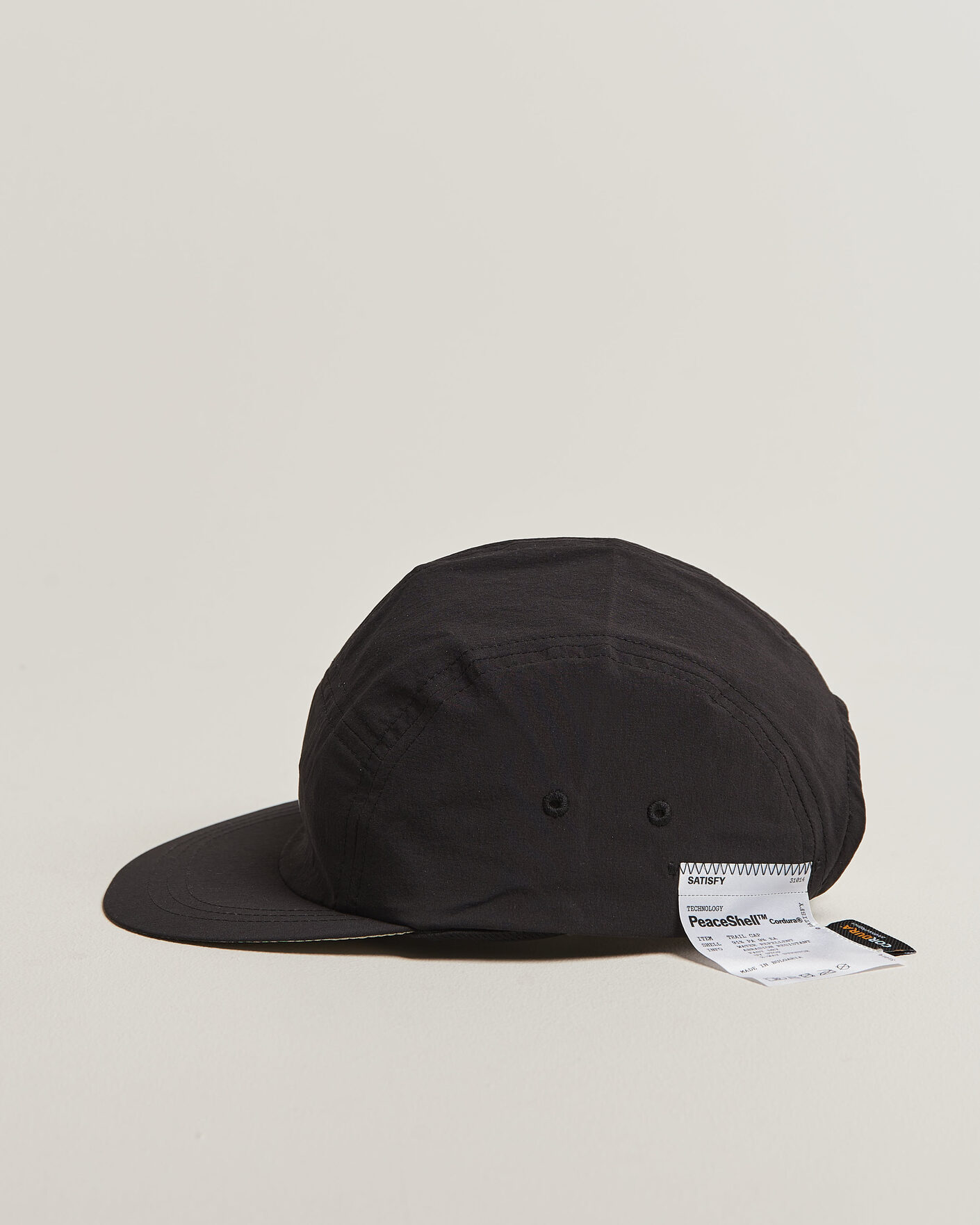 Hombres | Sombreros y gorras | Satisfy | PeaceShell Cordura Trail Cap Black