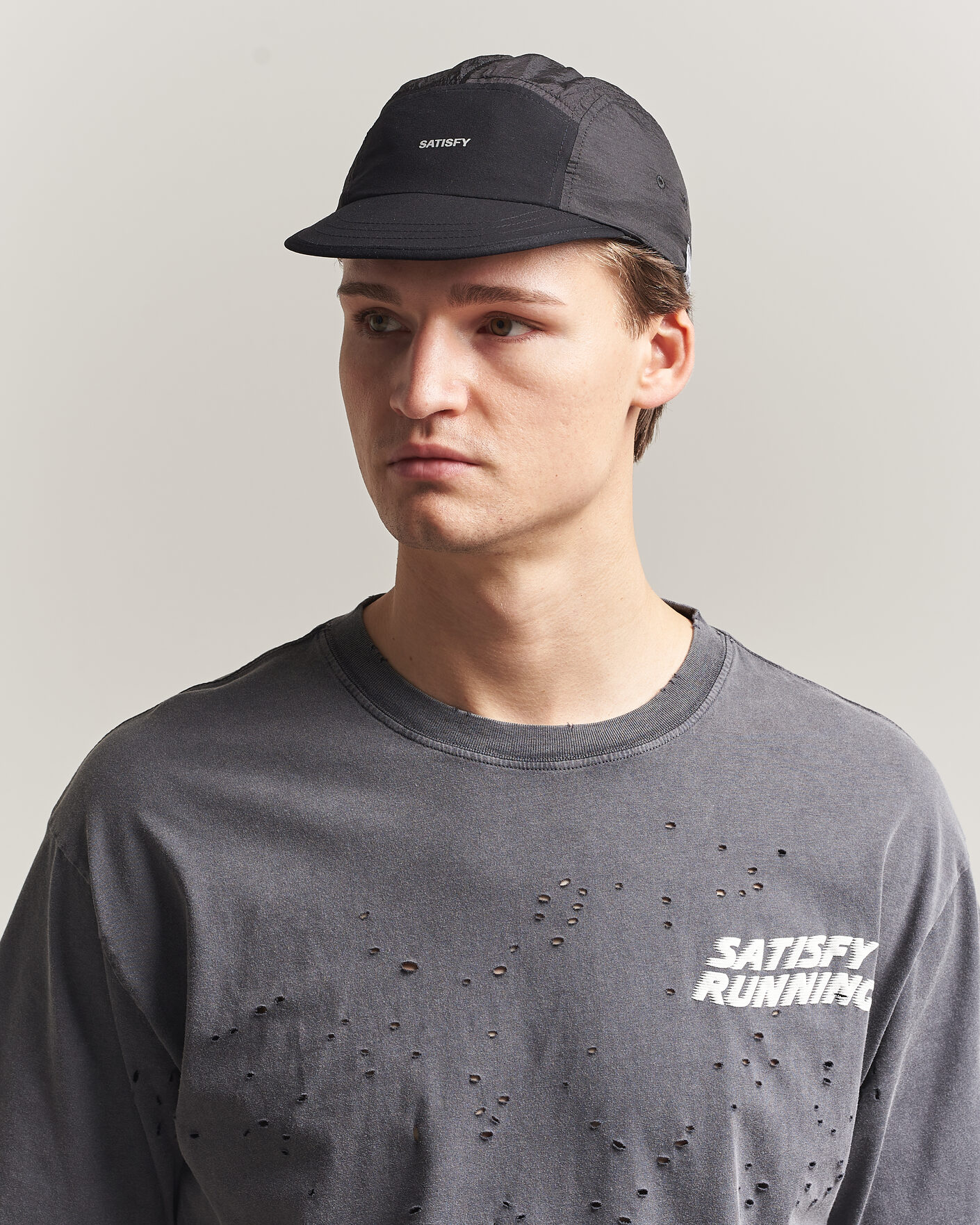 Hombres | Sombreros y gorras | Satisfy | Rippy Trail Cap Black
