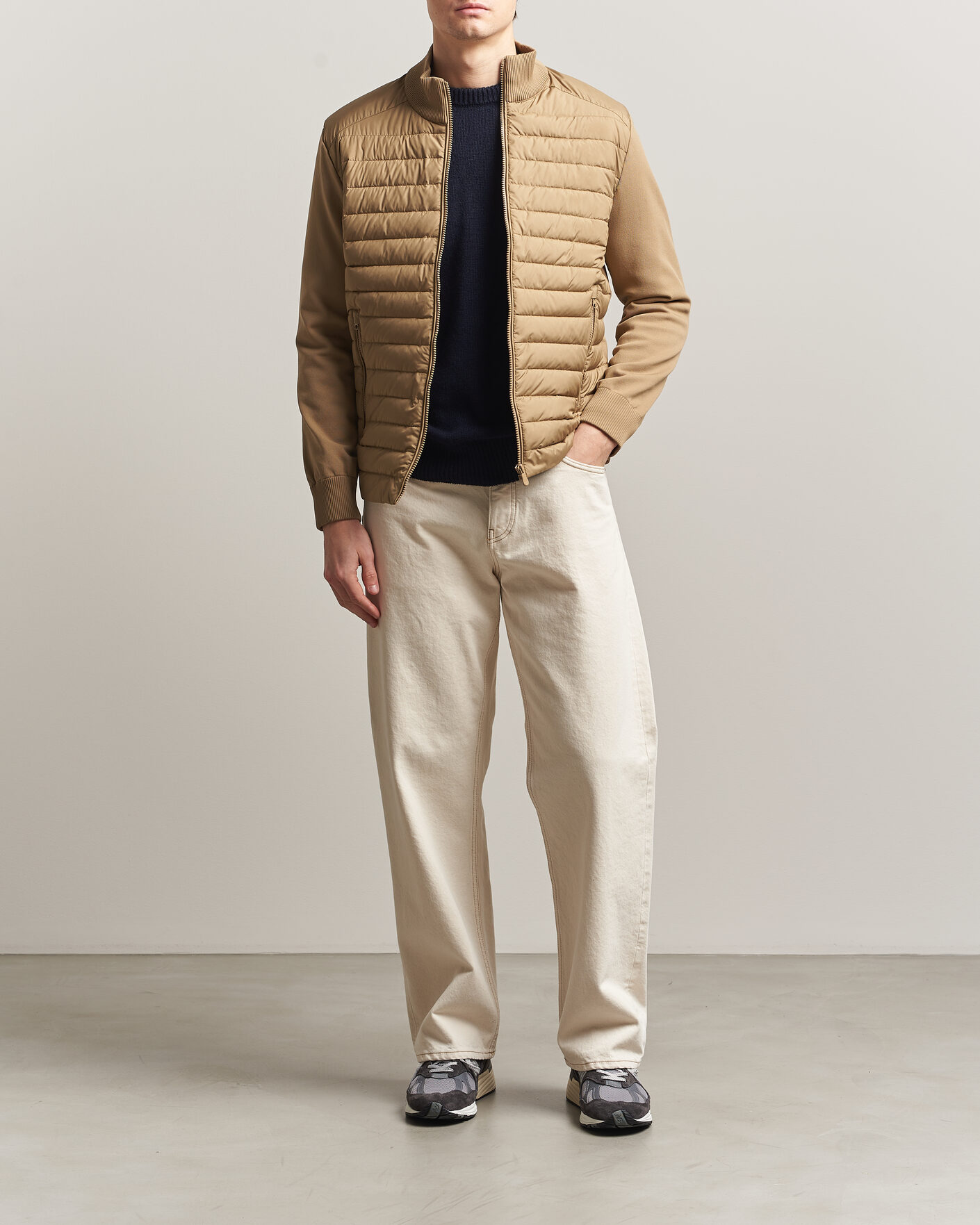 Hombres | Abrigos y chaquetas | Save The Duck | Sedum Lightweight Padded Hybrid Jacket Khaki Brown