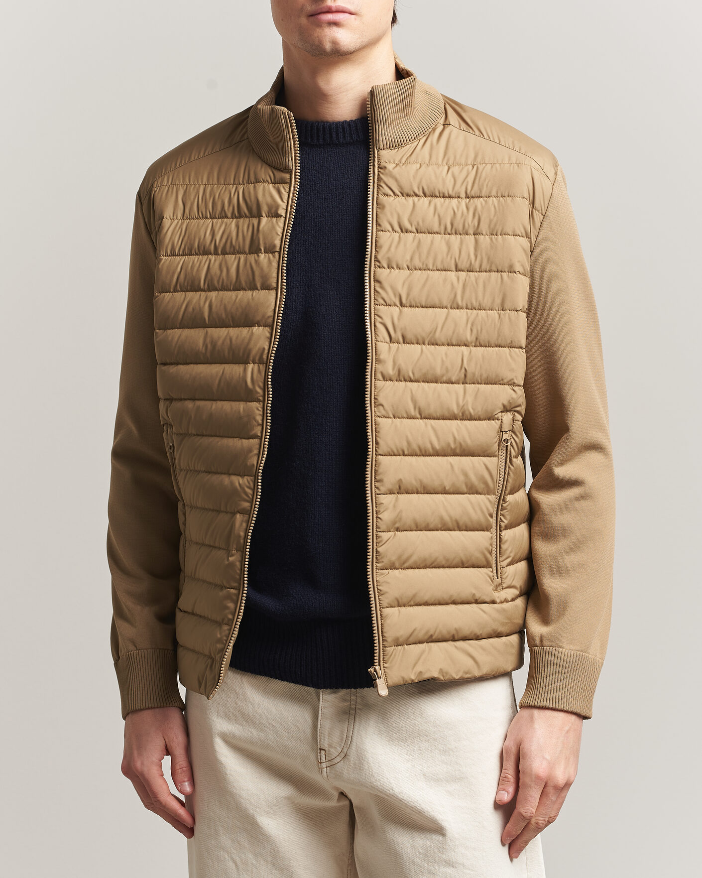 Hombres | Abrigos y chaquetas | Save The Duck | Sedum Lightweight Padded Hybrid Jacket Khaki Brown