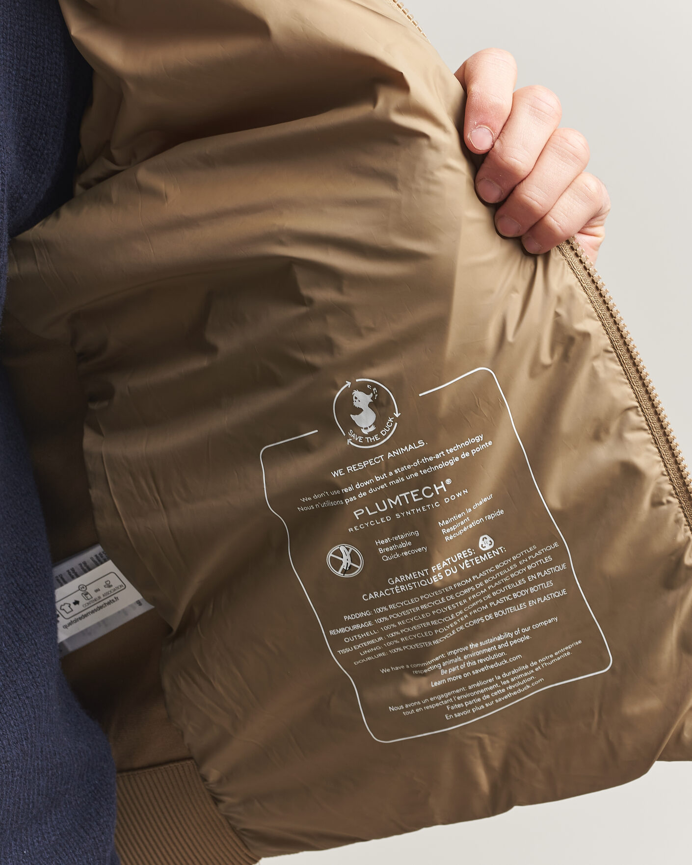 Hombres | Abrigos y chaquetas | Save The Duck | Sedum Lightweight Padded Hybrid Jacket Khaki Brown