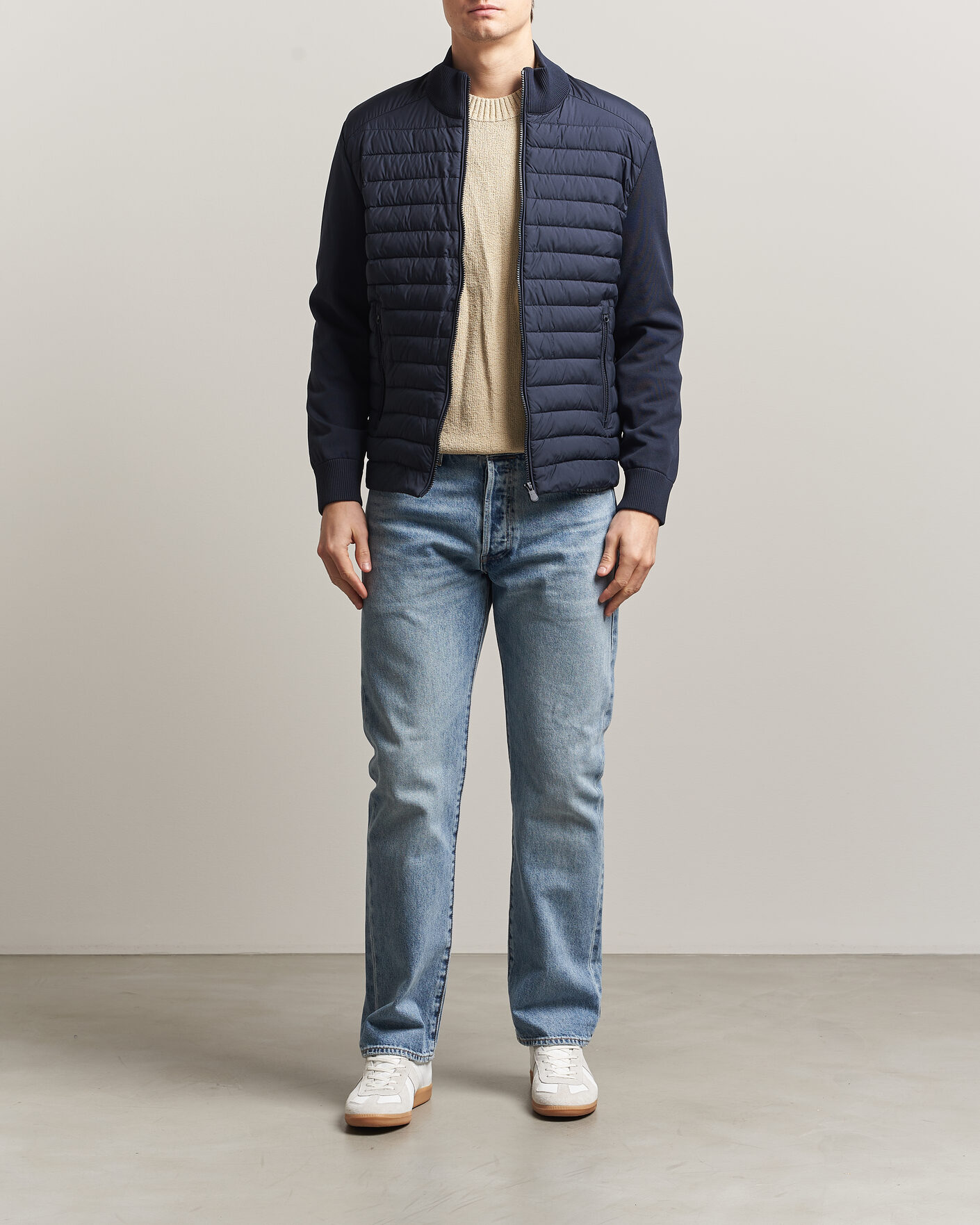 Hombres | Abrigos y chaquetas | Save The Duck | Sedum Lightweight Padded Hybrid Jacket Navy Blue