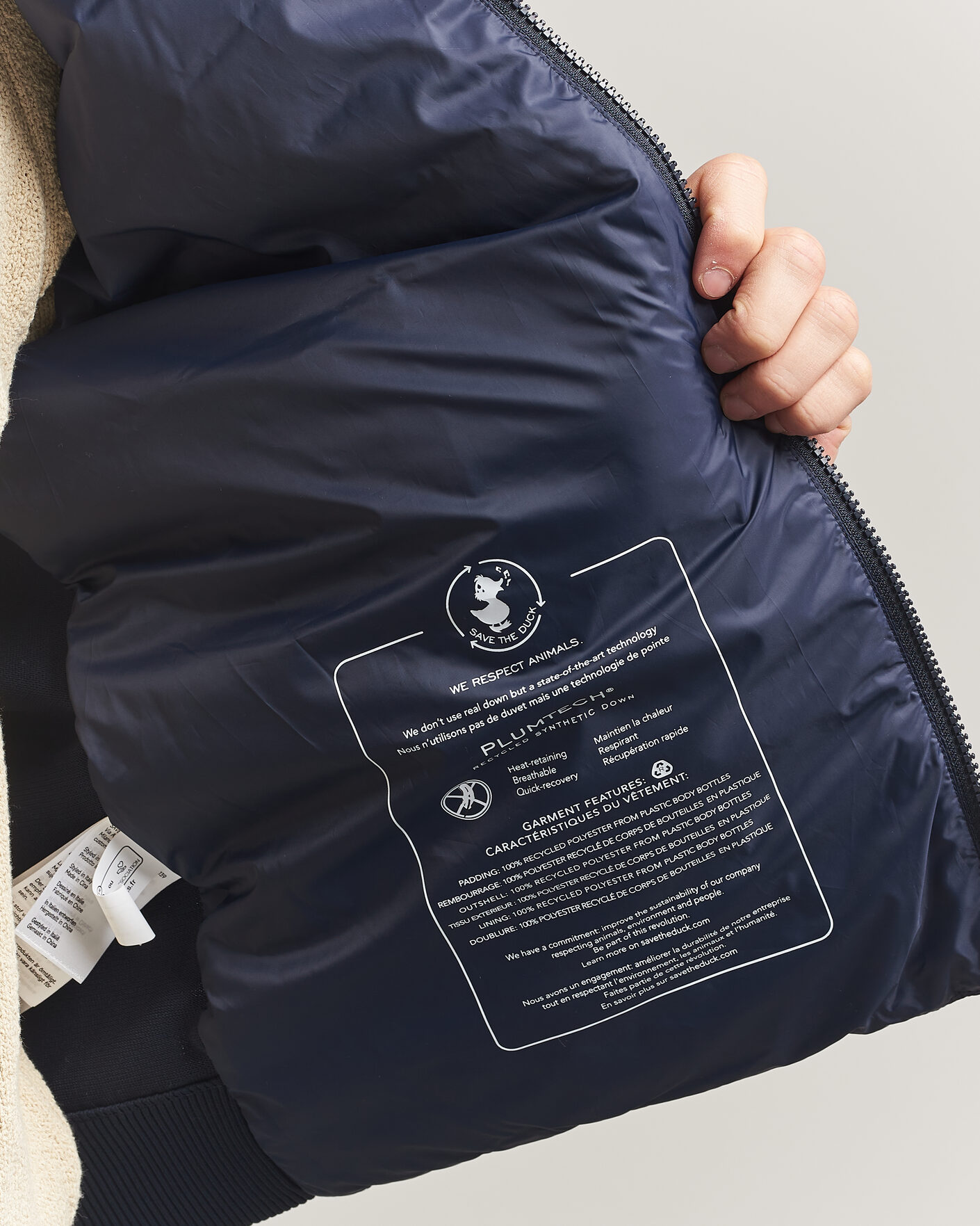 Hombres | Abrigos y chaquetas | Save The Duck | Sedum Lightweight Padded Hybrid Jacket Navy Blue
