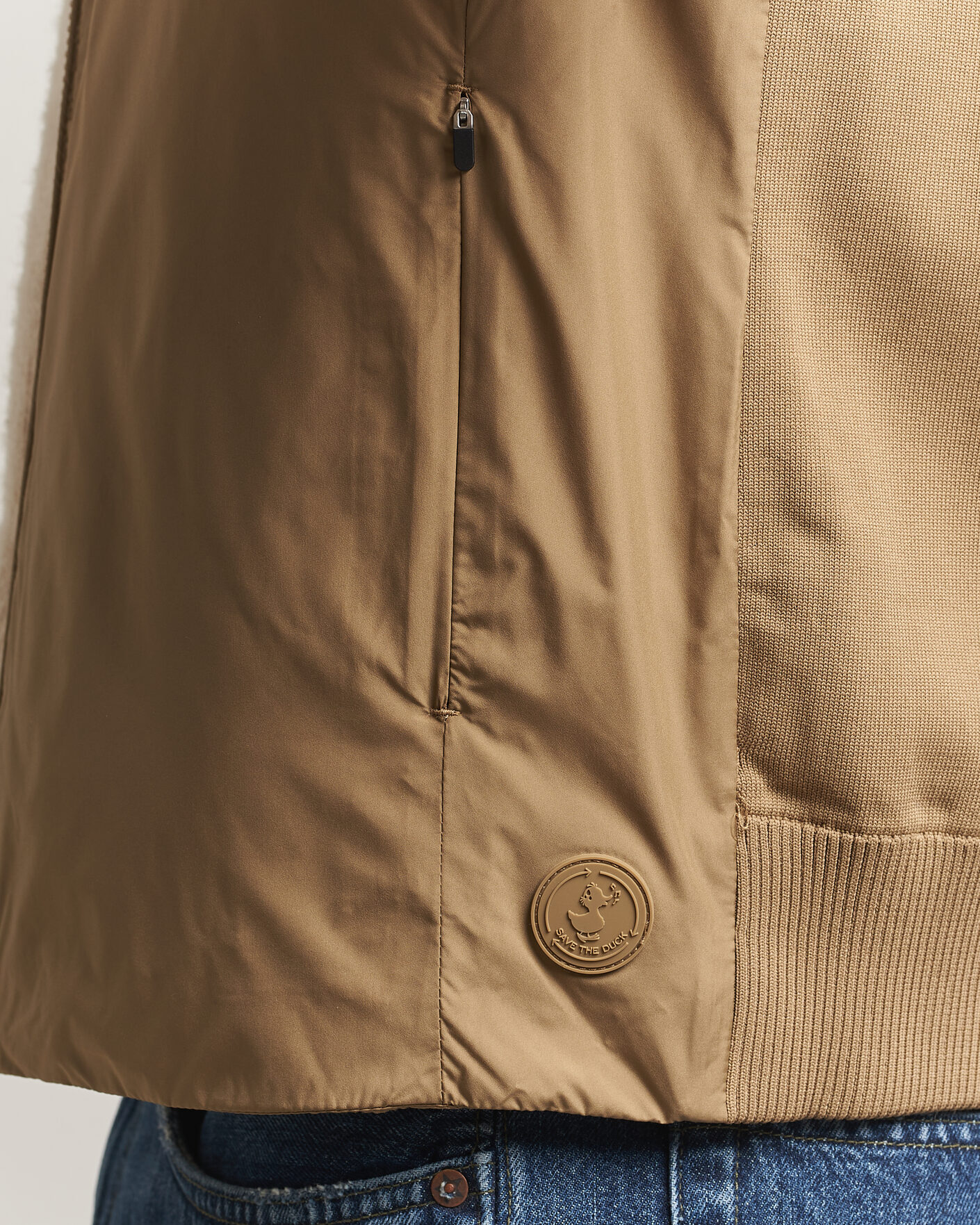 Hombres | Chalecos | Save The Duck | Orris Hybrid Vest Khaki Brown