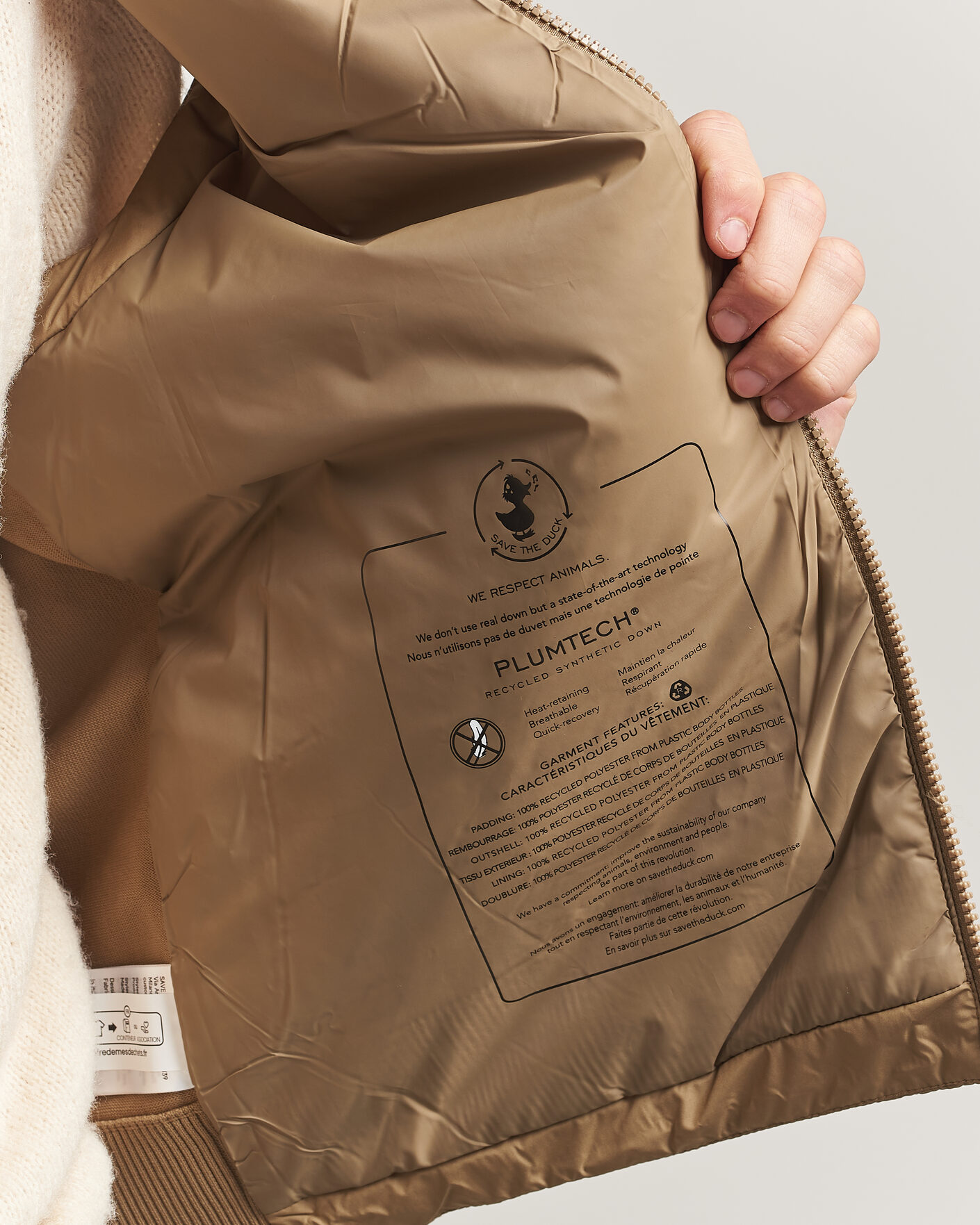 Hombres | Chalecos | Save The Duck | Orris Hybrid Vest Khaki Brown