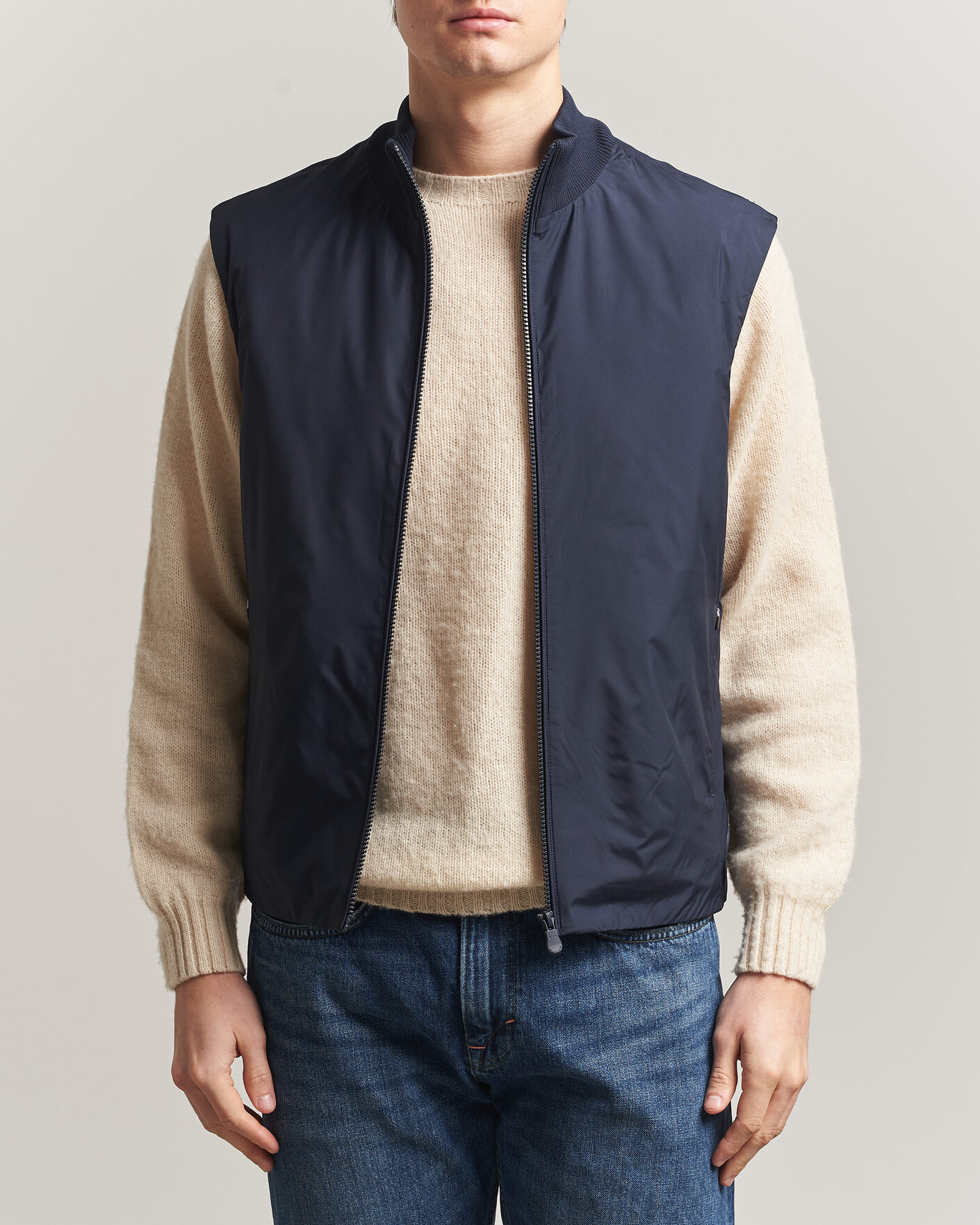 Hombres | Chalecos | Save The Duck | Orris Hybrid Vest Navy Blue