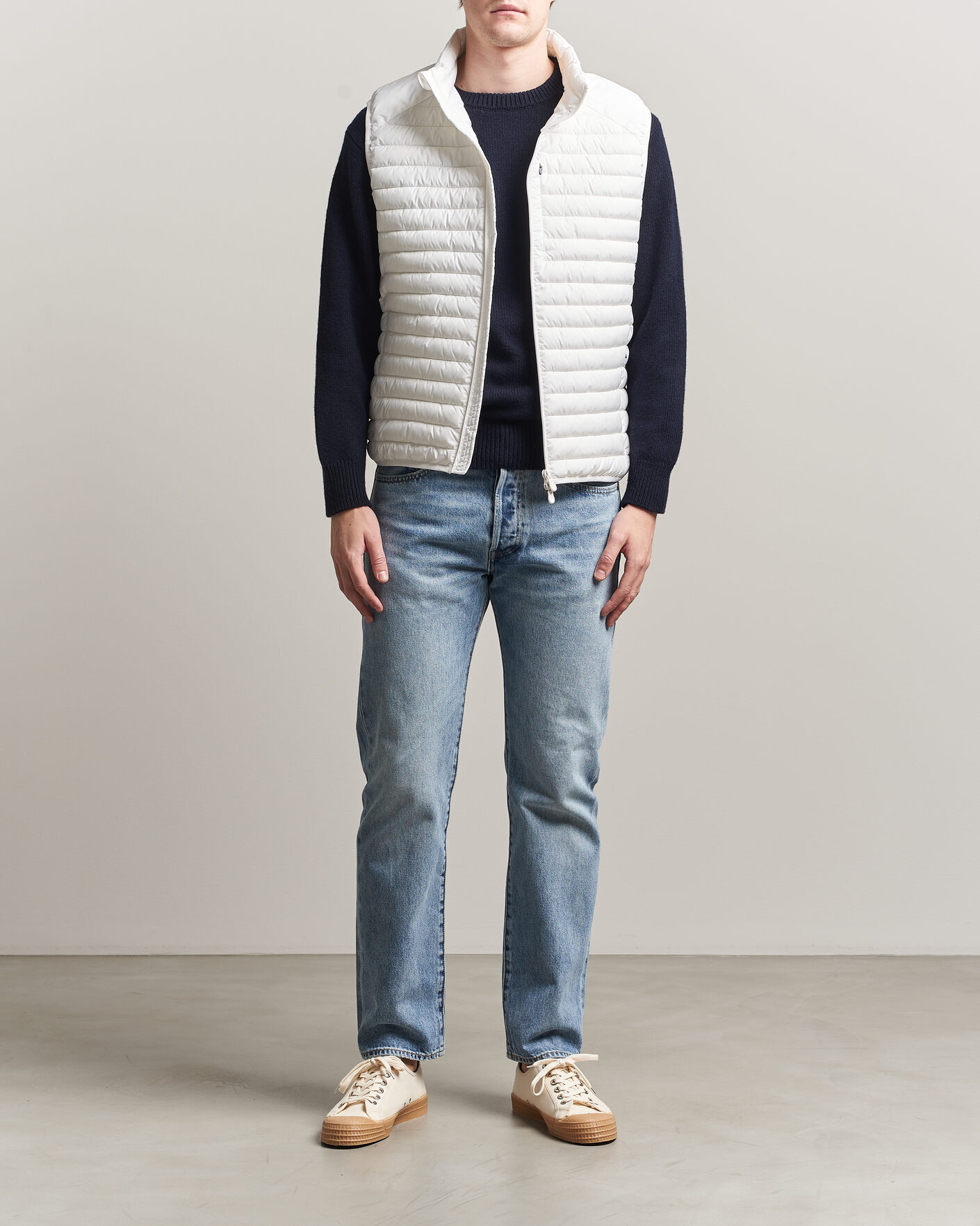 Hombres | Chalecos | Save The Duck | Dave Lightweight Padded Vest Dull White