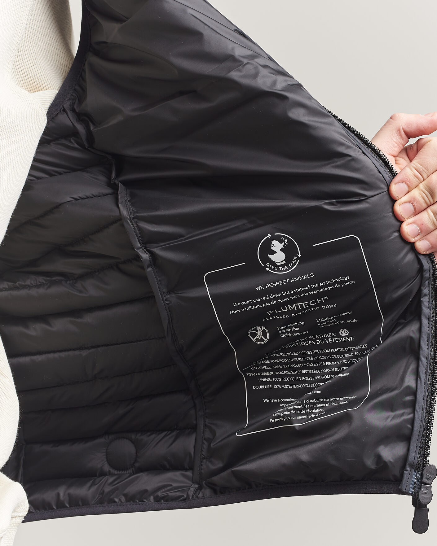 Hombres | Chalecos | Save The Duck | Dave Lightweight Padded Vest Black