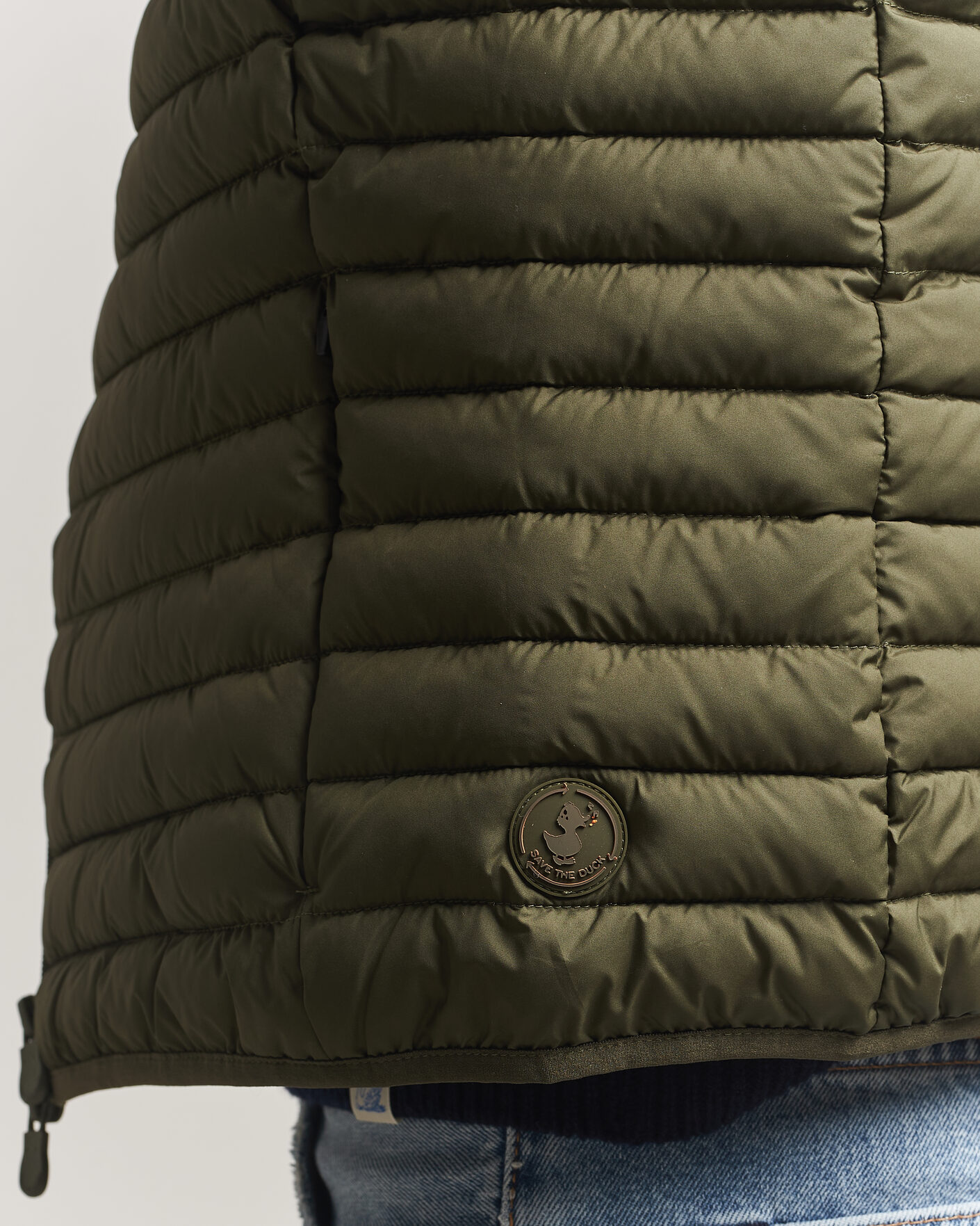 Hombres | Chalecos | Save The Duck | Dave Lightweight Padded Vest Snake Green