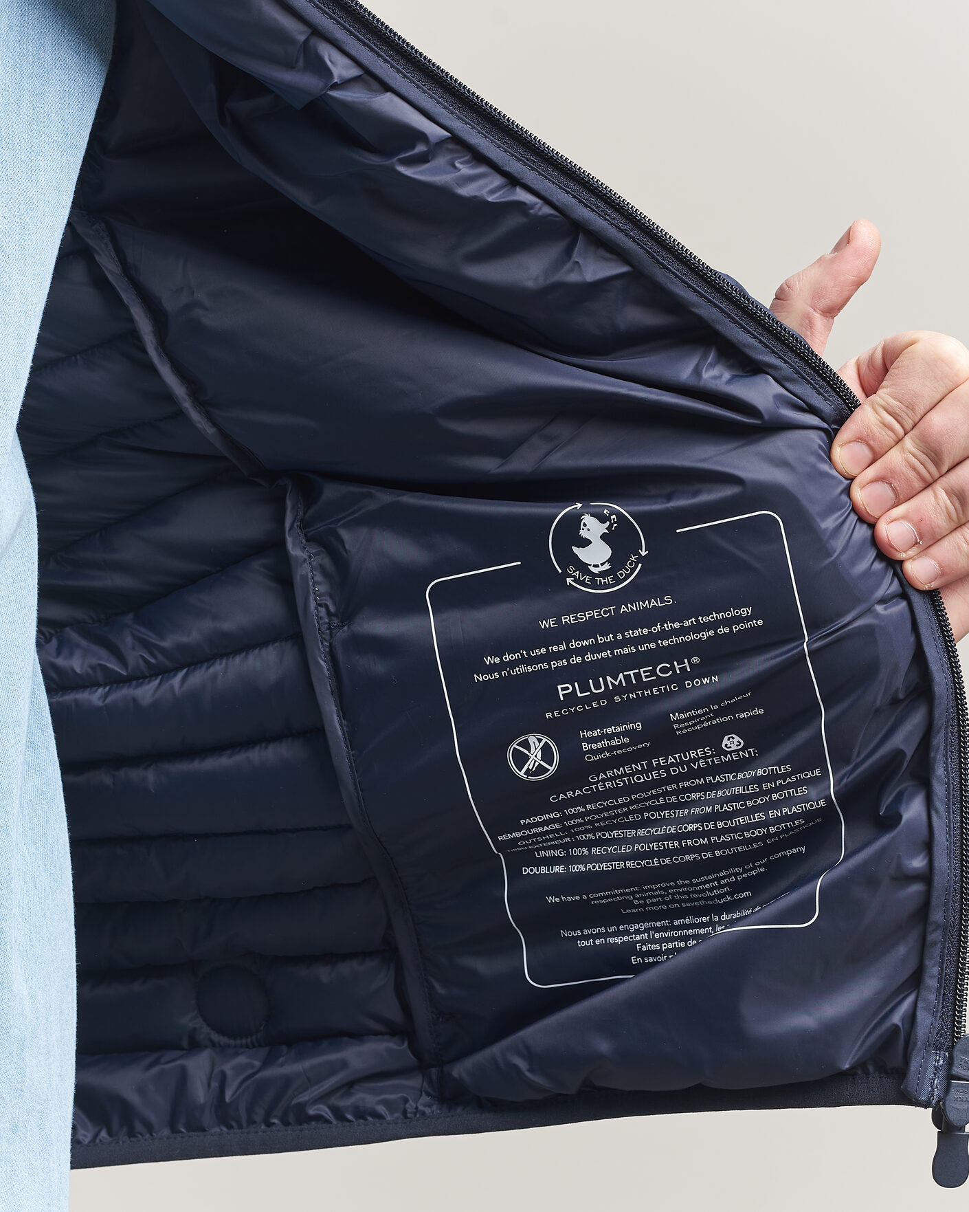 Hombres | Chalecos | Save The Duck | Dave Lightweight Padded Vest Navy Blue