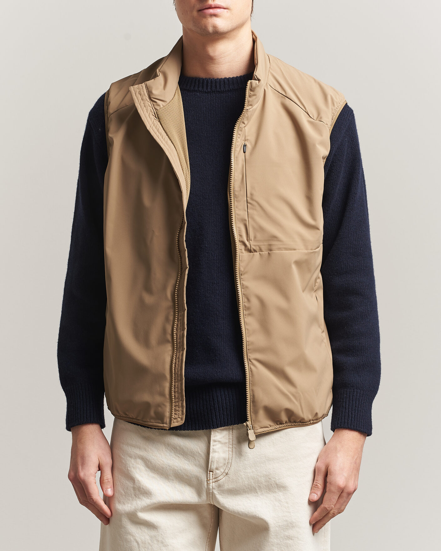 Hombres | Chalecos | Save The Duck | Joe Wind/Water Resistant Vest Khaki Brown