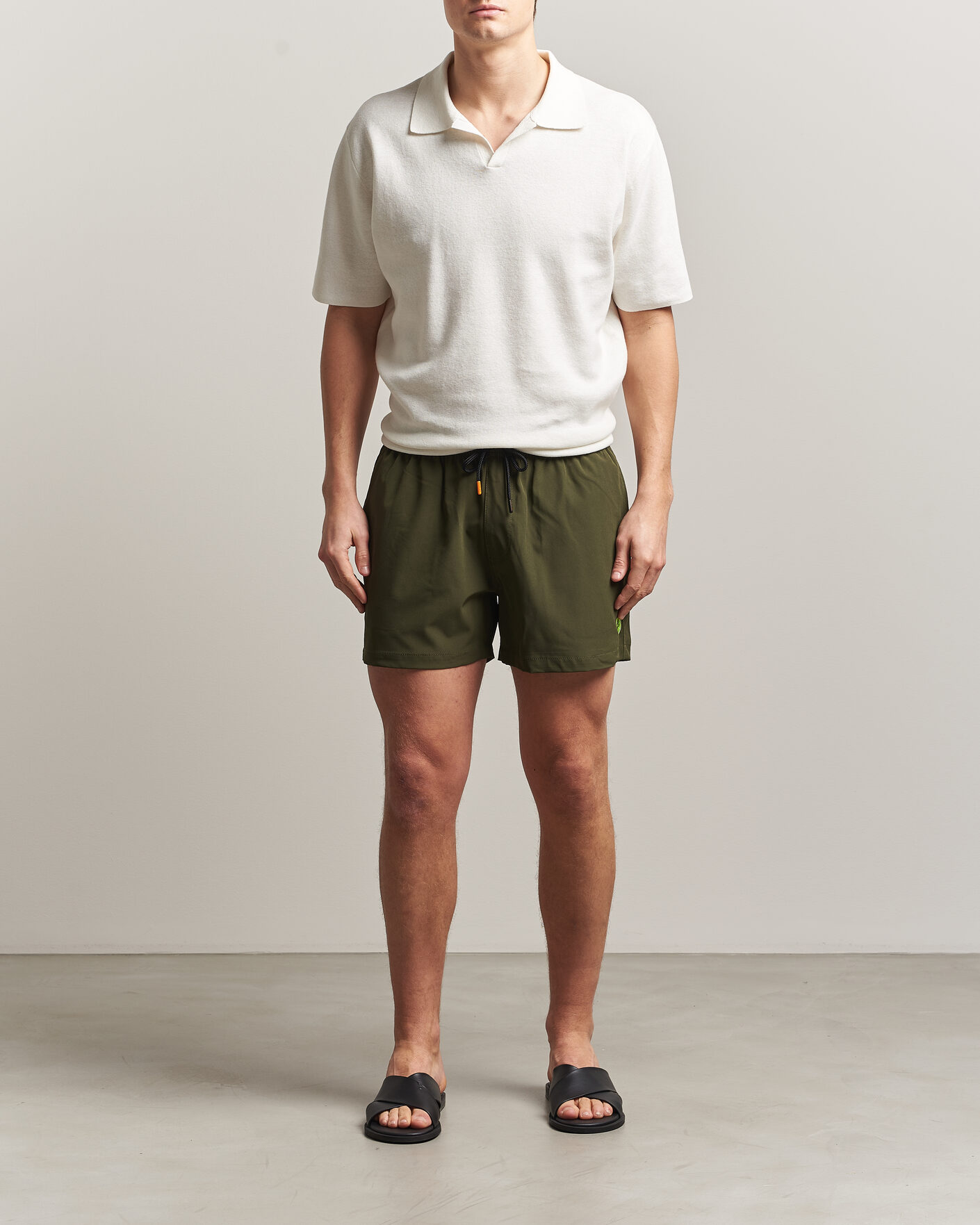 Hombres | Bañadores | Save The Duck | Plain Drawstring Swimshorts Snake Green