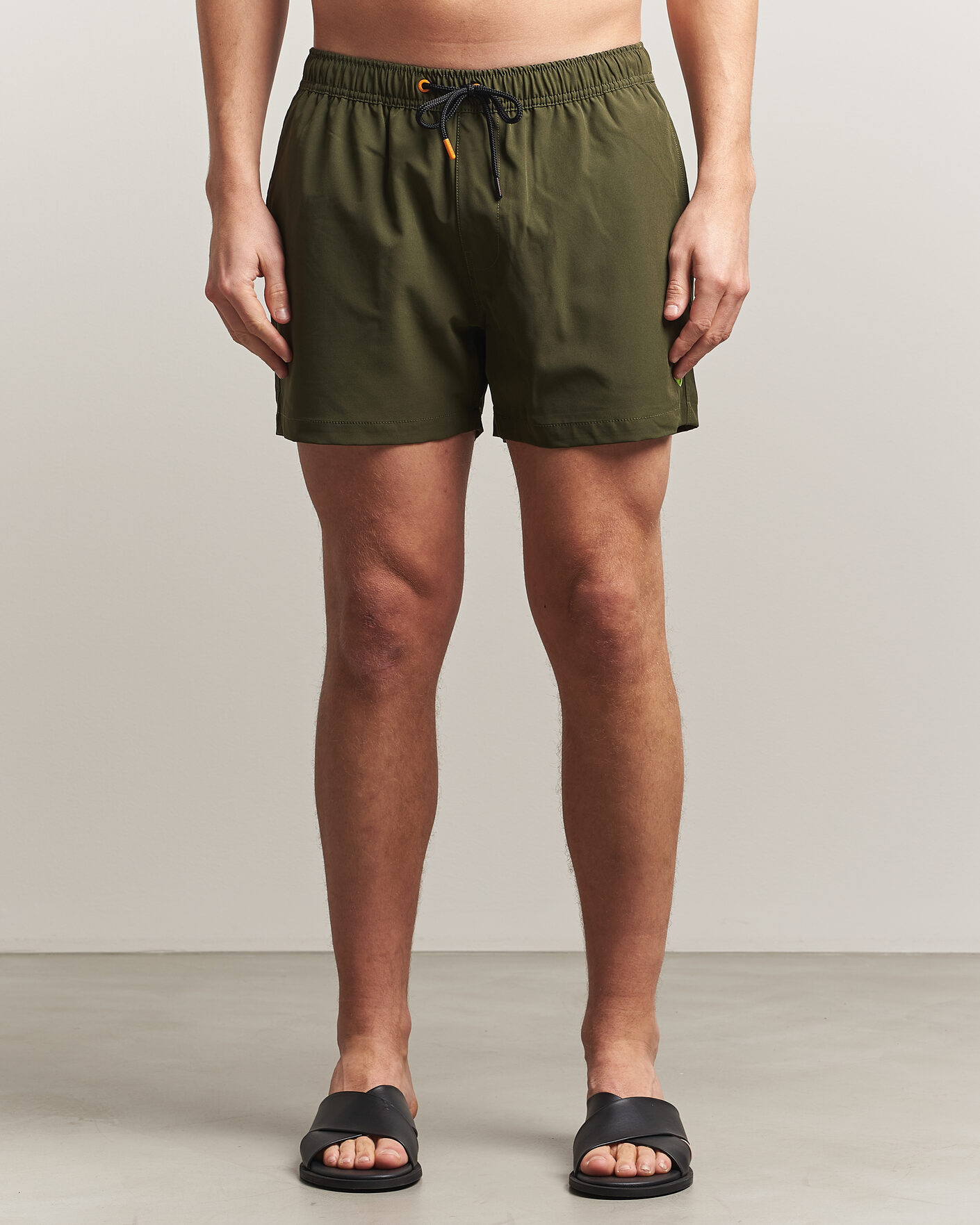Hombres | Bañadores | Save The Duck | Plain Drawstring Swimshorts Snake Green