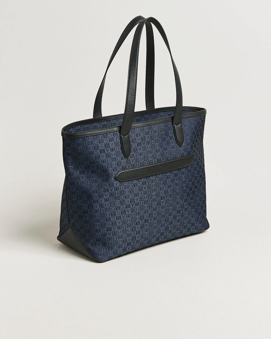 Hombres | Bolsos | Smythson | Canvas Stamp Tote Navy