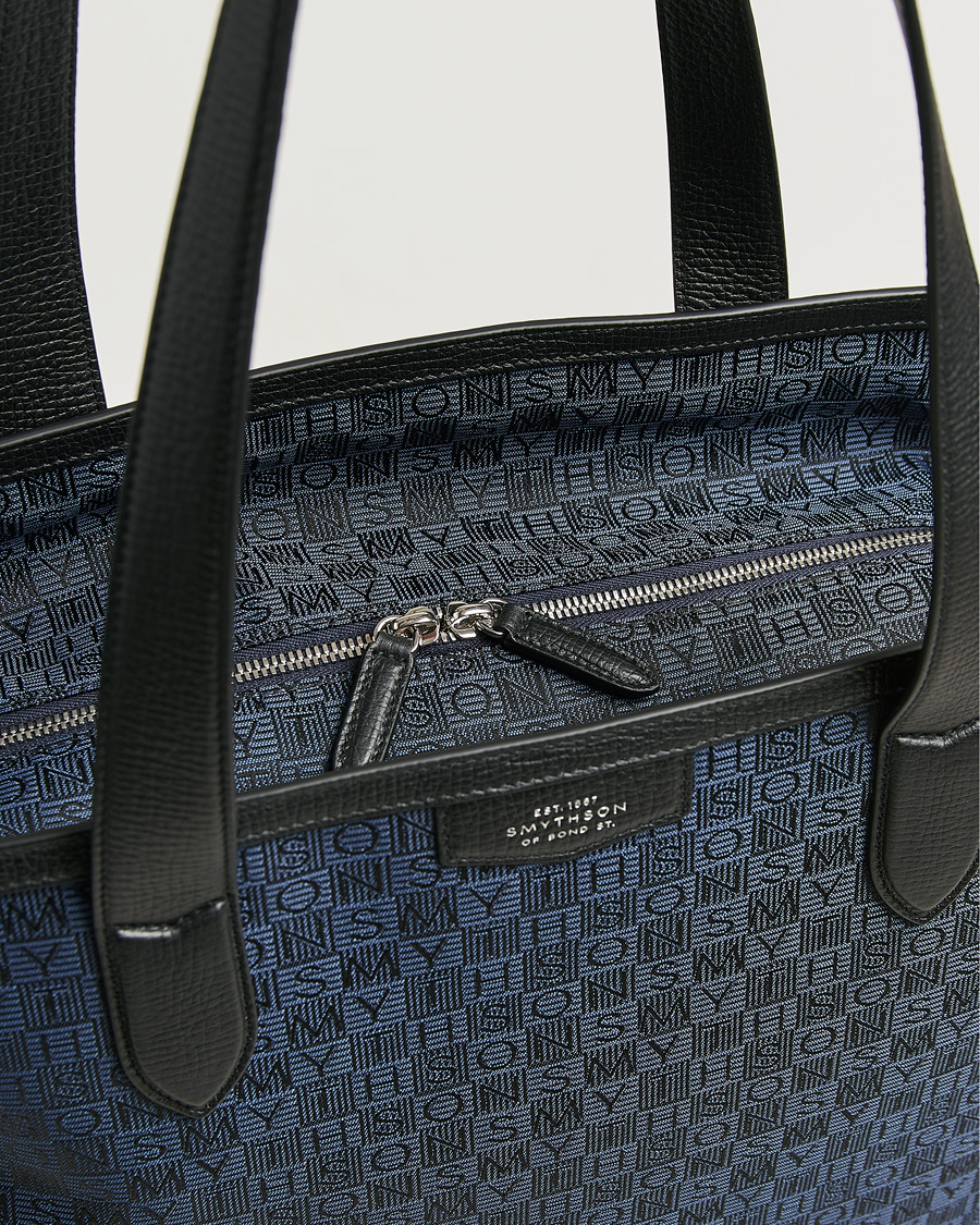 Hombres | Bolsos | Smythson | Canvas Stamp Tote Navy