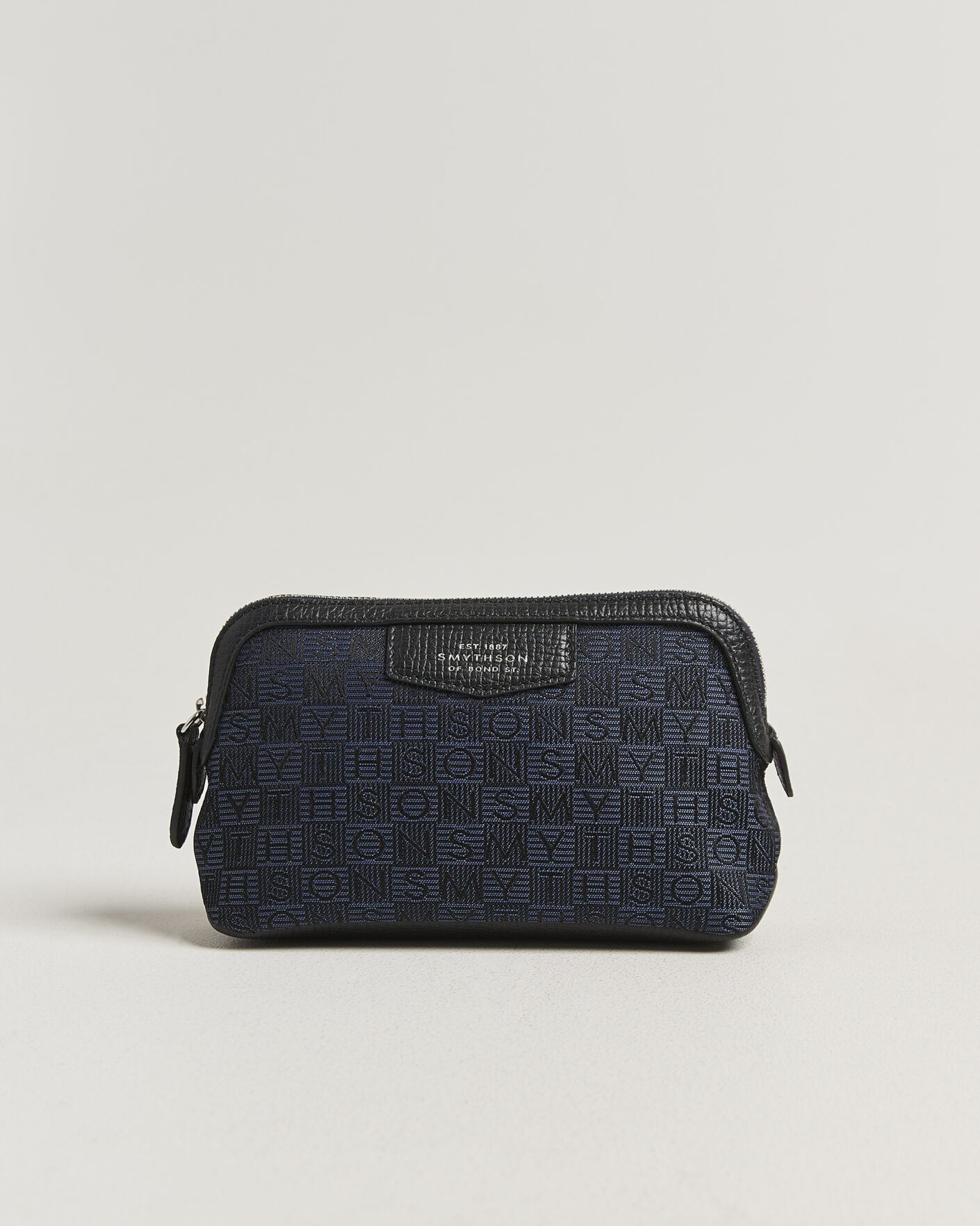 Hombres | Bolsos | Smythson | Canvas Stamp Small Travel Pouch Navy
