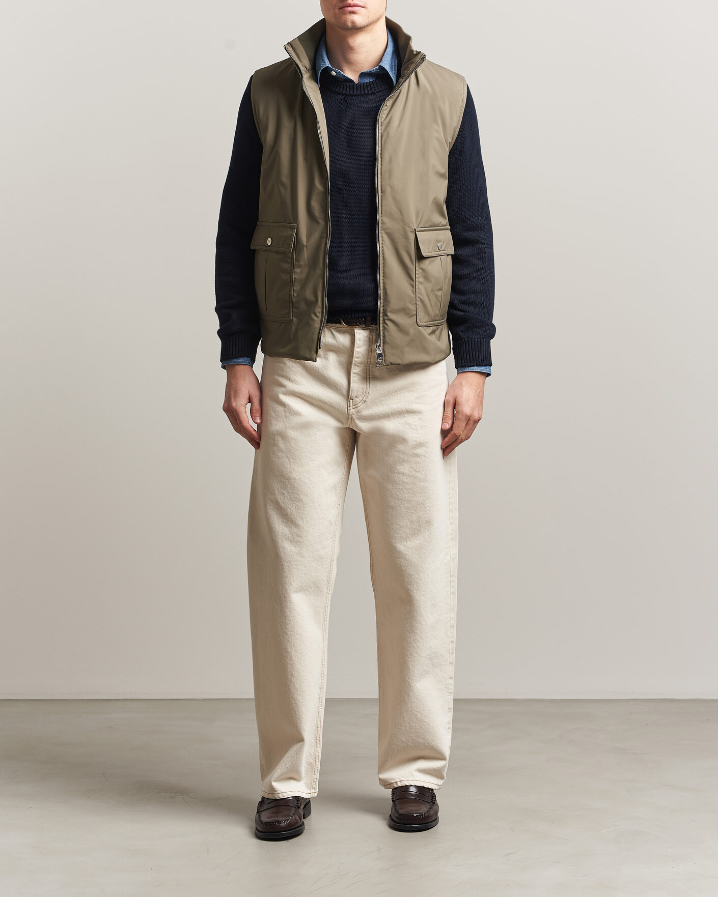 Hombres | Chalecos | Valstar | Nylon Zip Vest Military