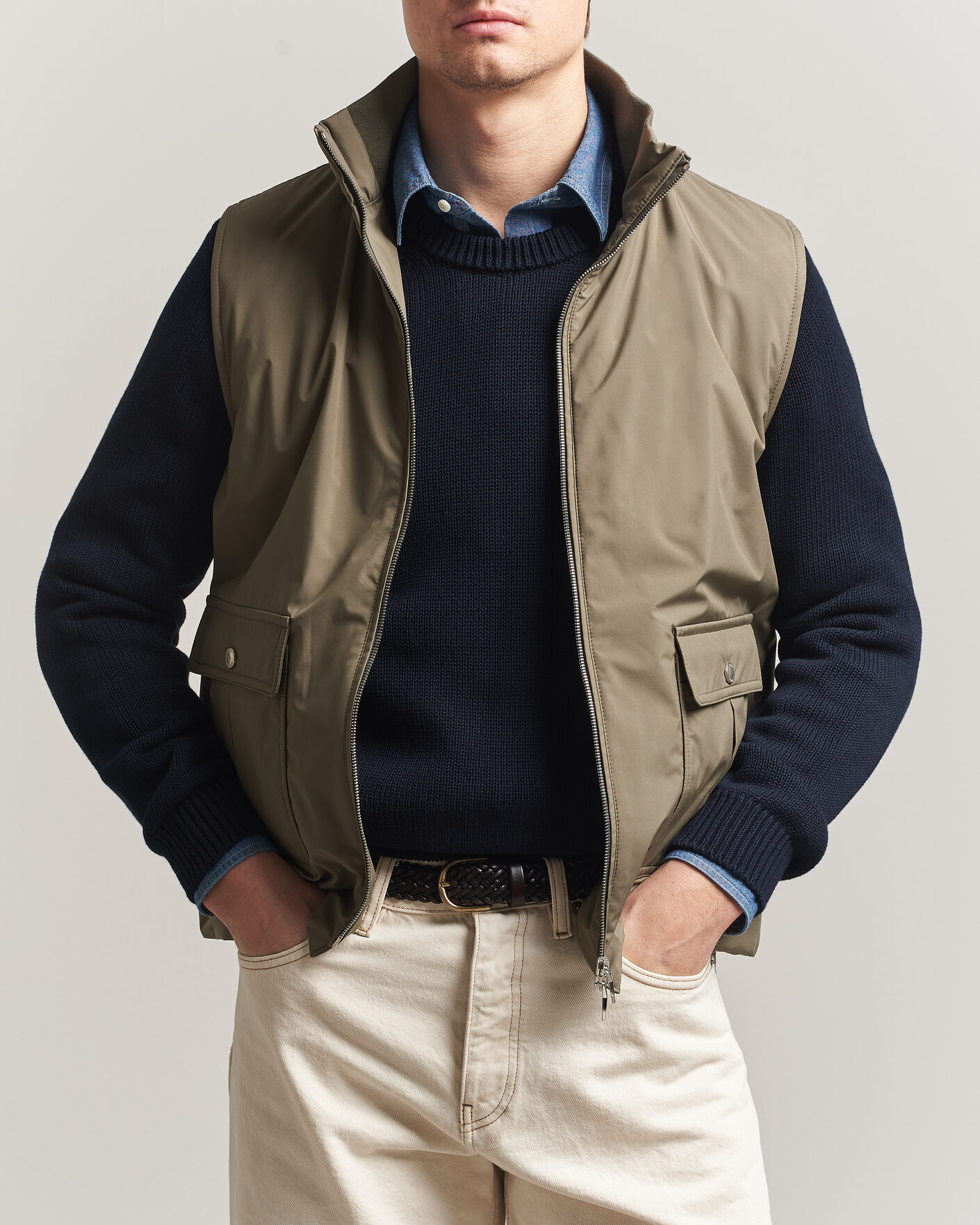 Hombres | Chalecos | Valstar | Nylon Zip Vest Military