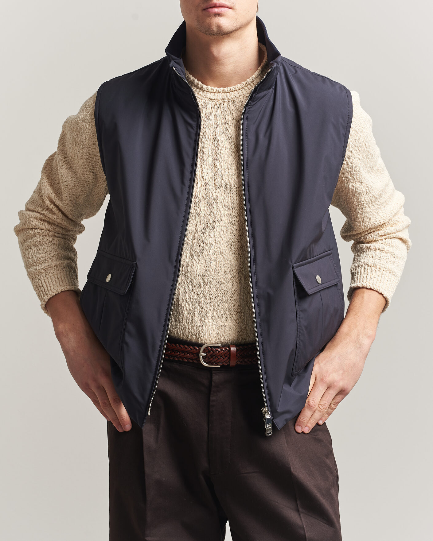 Hombres | Chalecos | Valstar | Nylon Zip Vest Navy