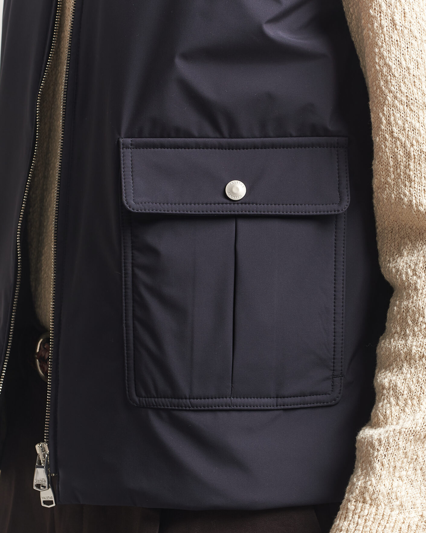 Hombres | Chalecos | Valstar | Nylon Zip Vest Navy