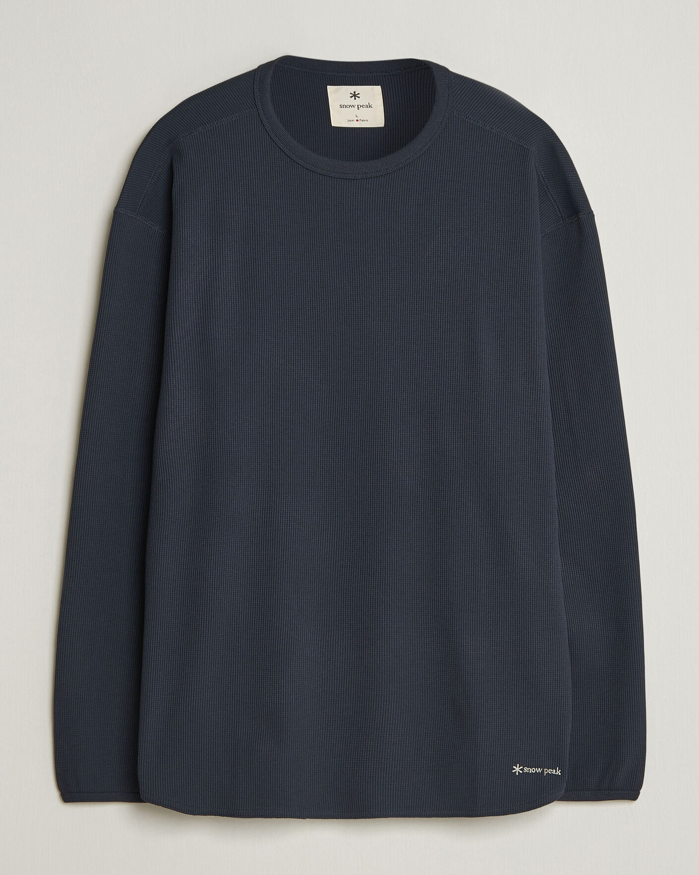 Hombres | Camisetas | Snow Peak | Dry Waffle Long Sleeve T-Shirt Dark Navy