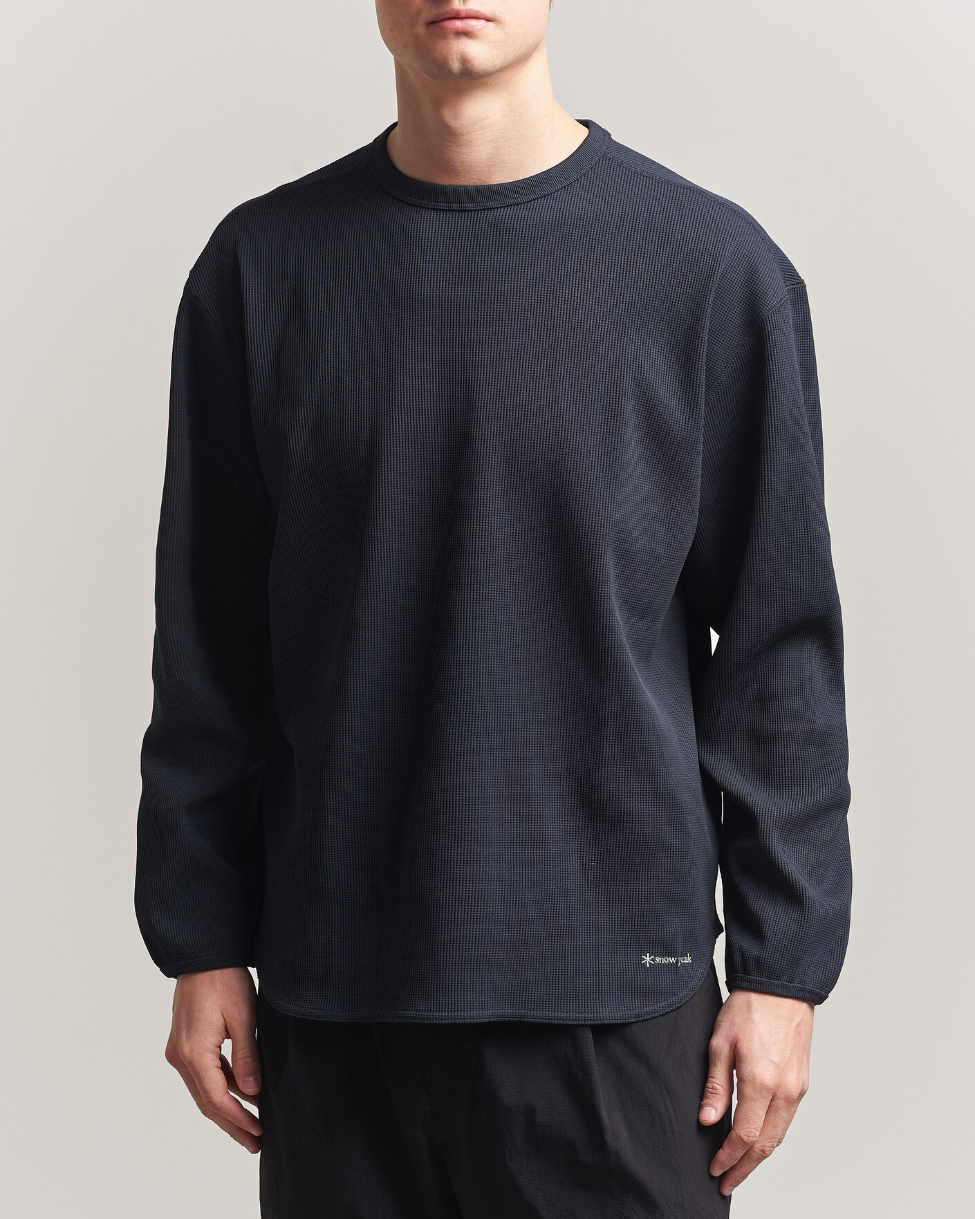 Hombres | Camisetas | Snow Peak | Dry Waffle Long Sleeve T-Shirt Dark Navy