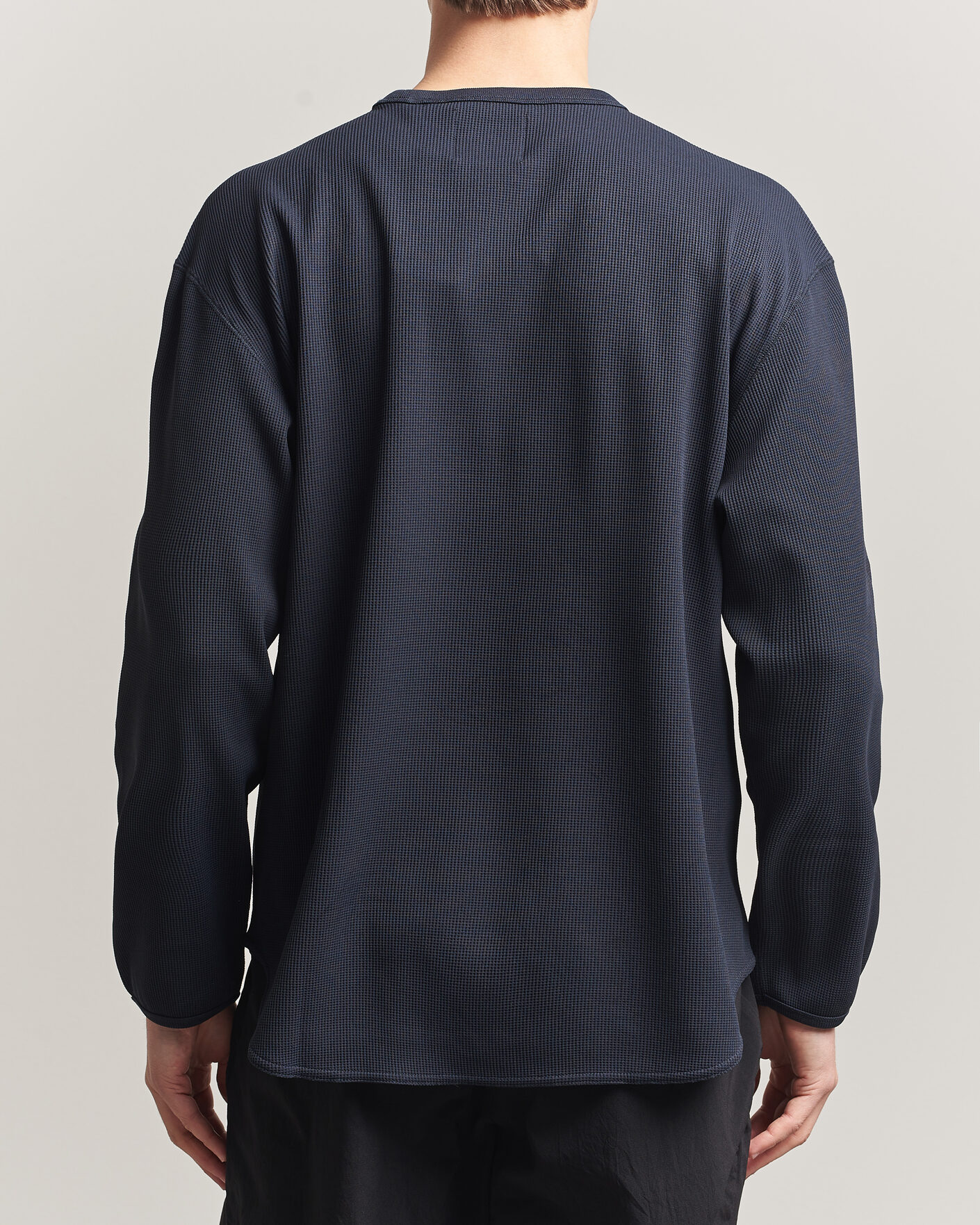 Hombres | Camisetas | Snow Peak | Dry Waffle Long Sleeve T-Shirt Dark Navy