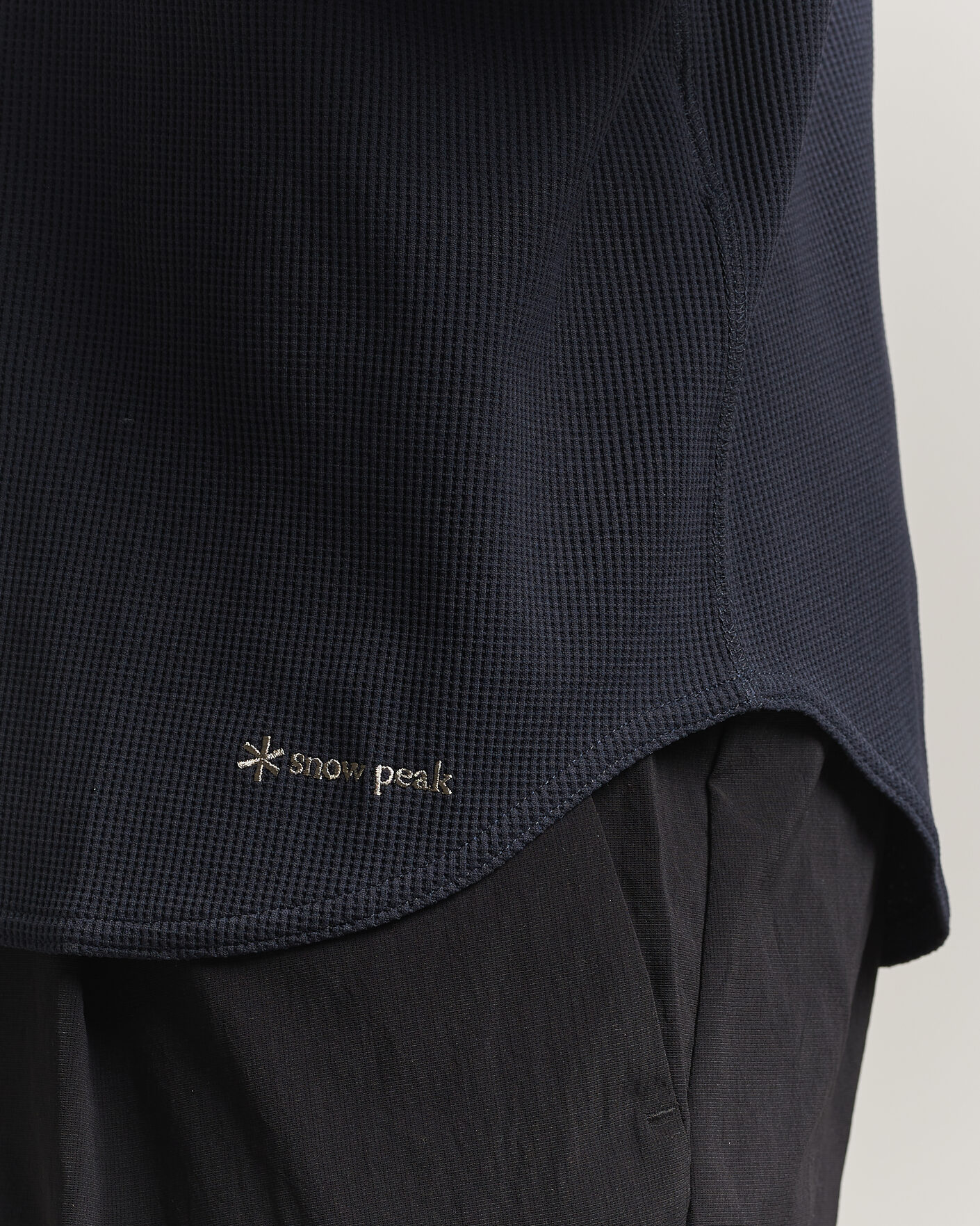 Hombres | Camisetas | Snow Peak | Dry Waffle Long Sleeve T-Shirt Dark Navy