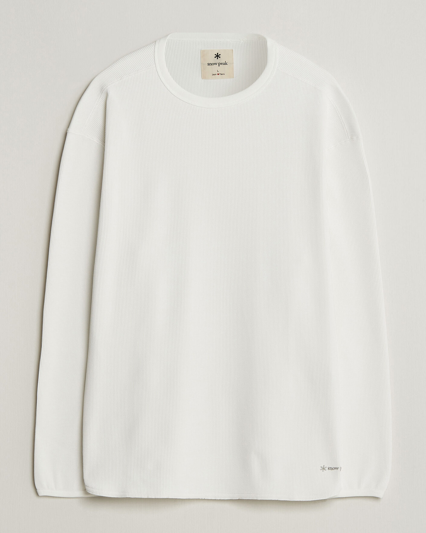 Hombres | Camisetas | Snow Peak | Dry Waffle Long Sleeve T-Shirt Off White