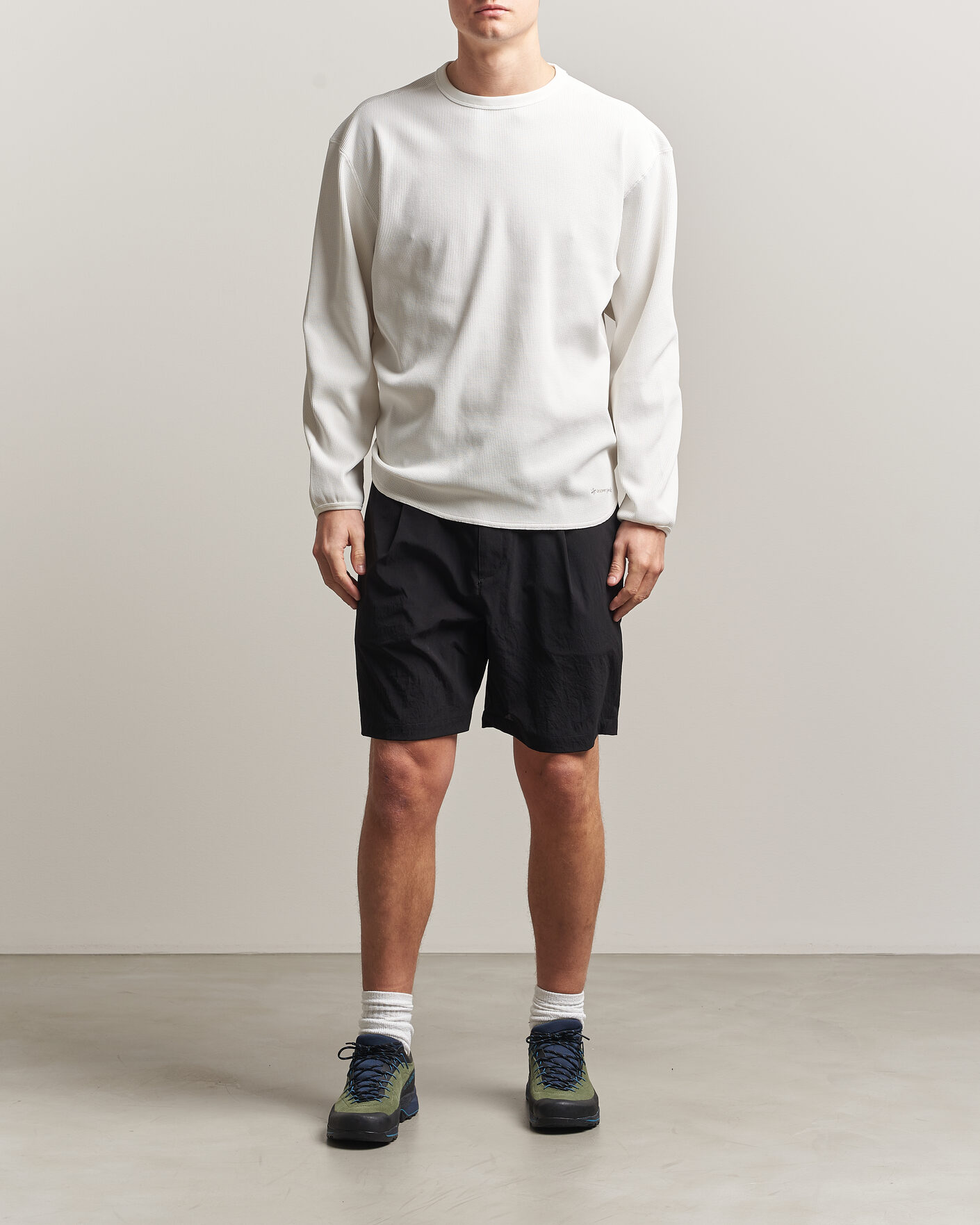Hombres | Camisetas | Snow Peak | Dry Waffle Long Sleeve T-Shirt Off White