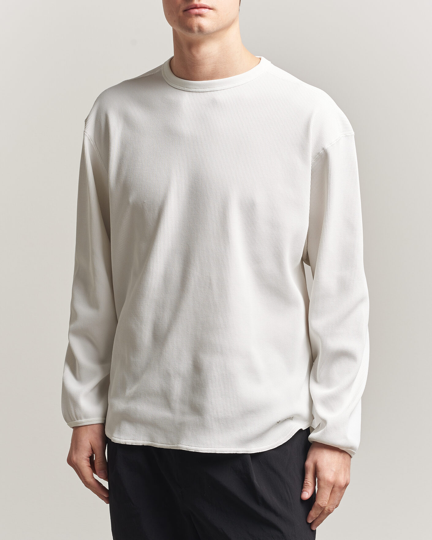 Hombres | Camisetas | Snow Peak | Dry Waffle Long Sleeve T-Shirt Off White
