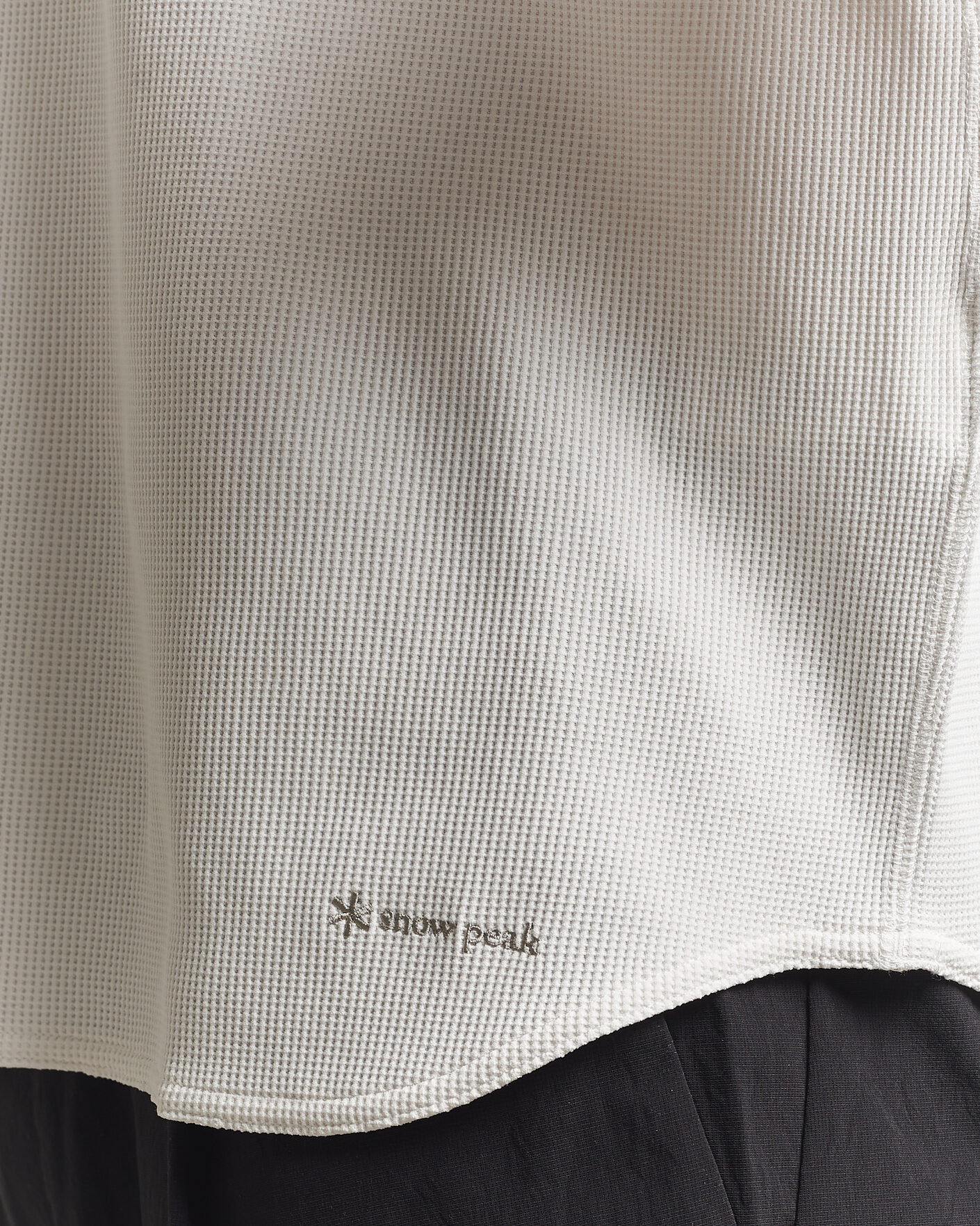 Hombres | Camisetas | Snow Peak | Dry Waffle Long Sleeve T-Shirt Off White