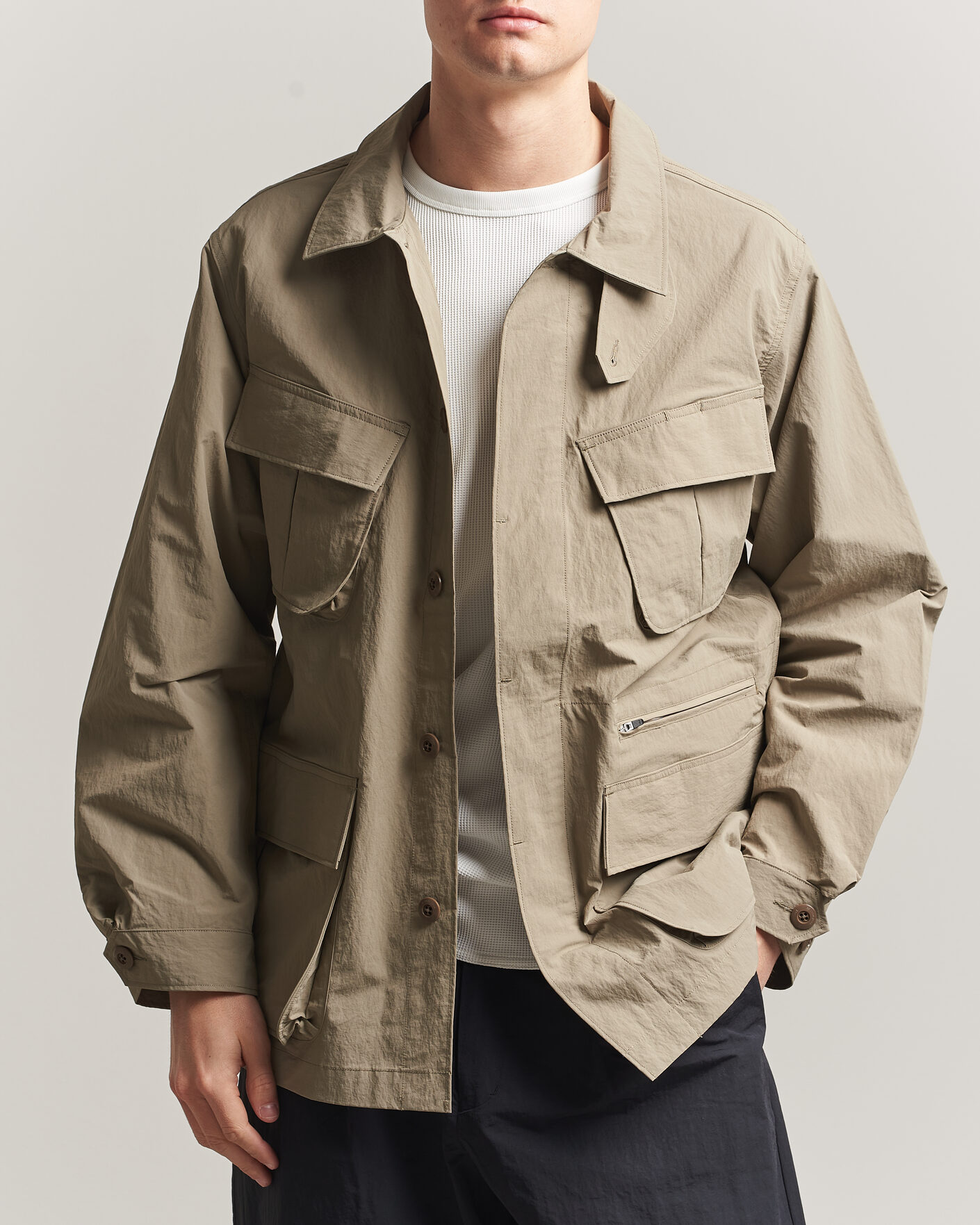 Hombres | Abrigos y chaquetas | Snow Peak | Nylon Washer Jacket Greige